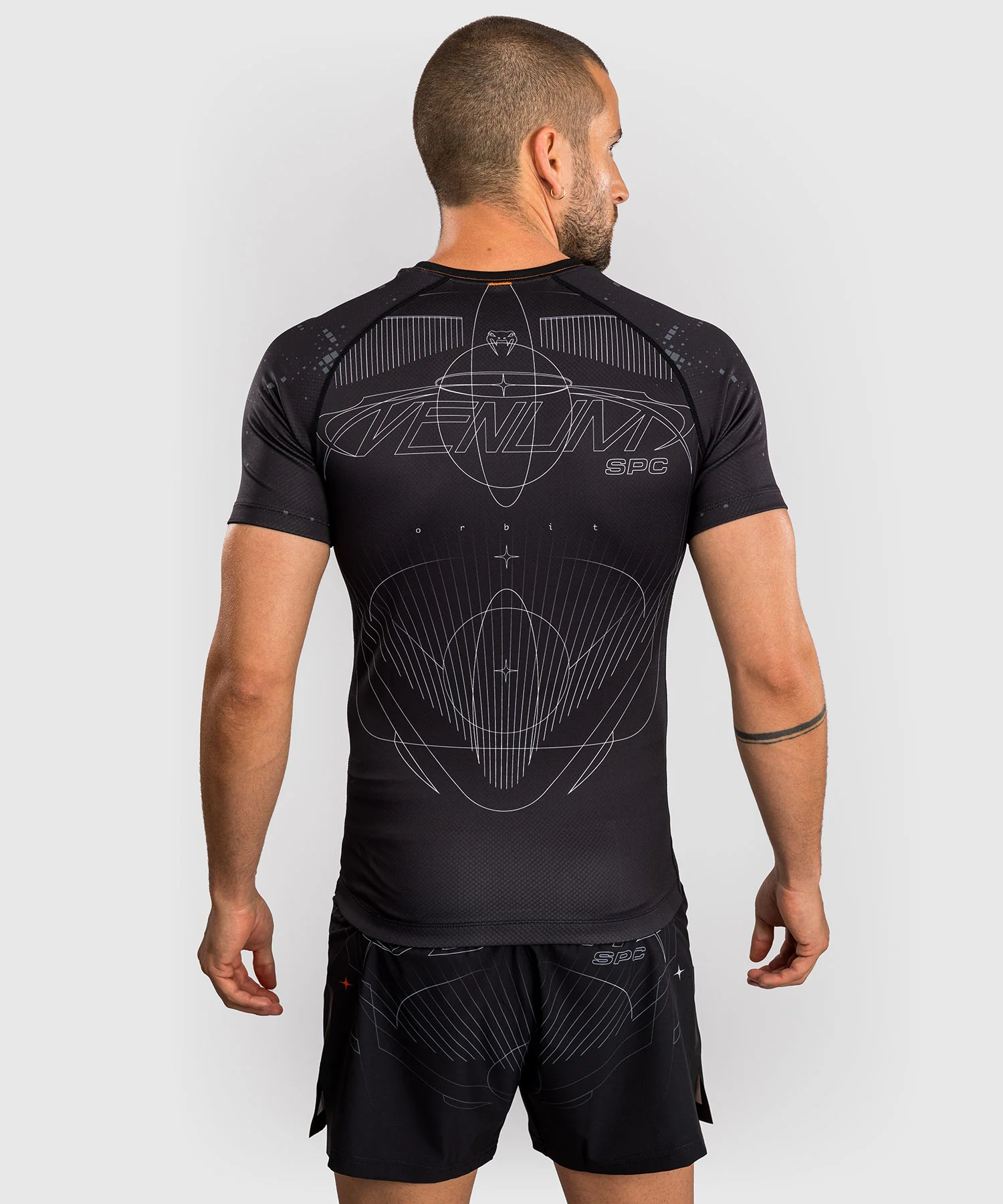 Rashguard Manches Courtes Venum Eclipse – Noir/Ivoire - Image 4