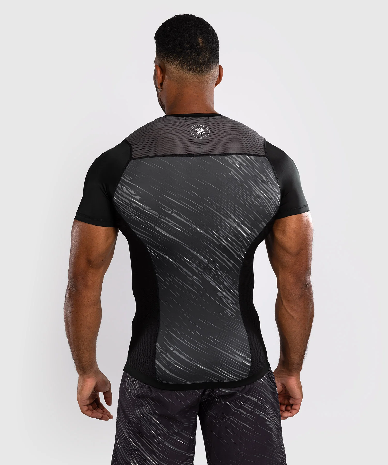 Rashguard Manches Courtes Venum Rapid - Noir/Gris Orage - Image 3
