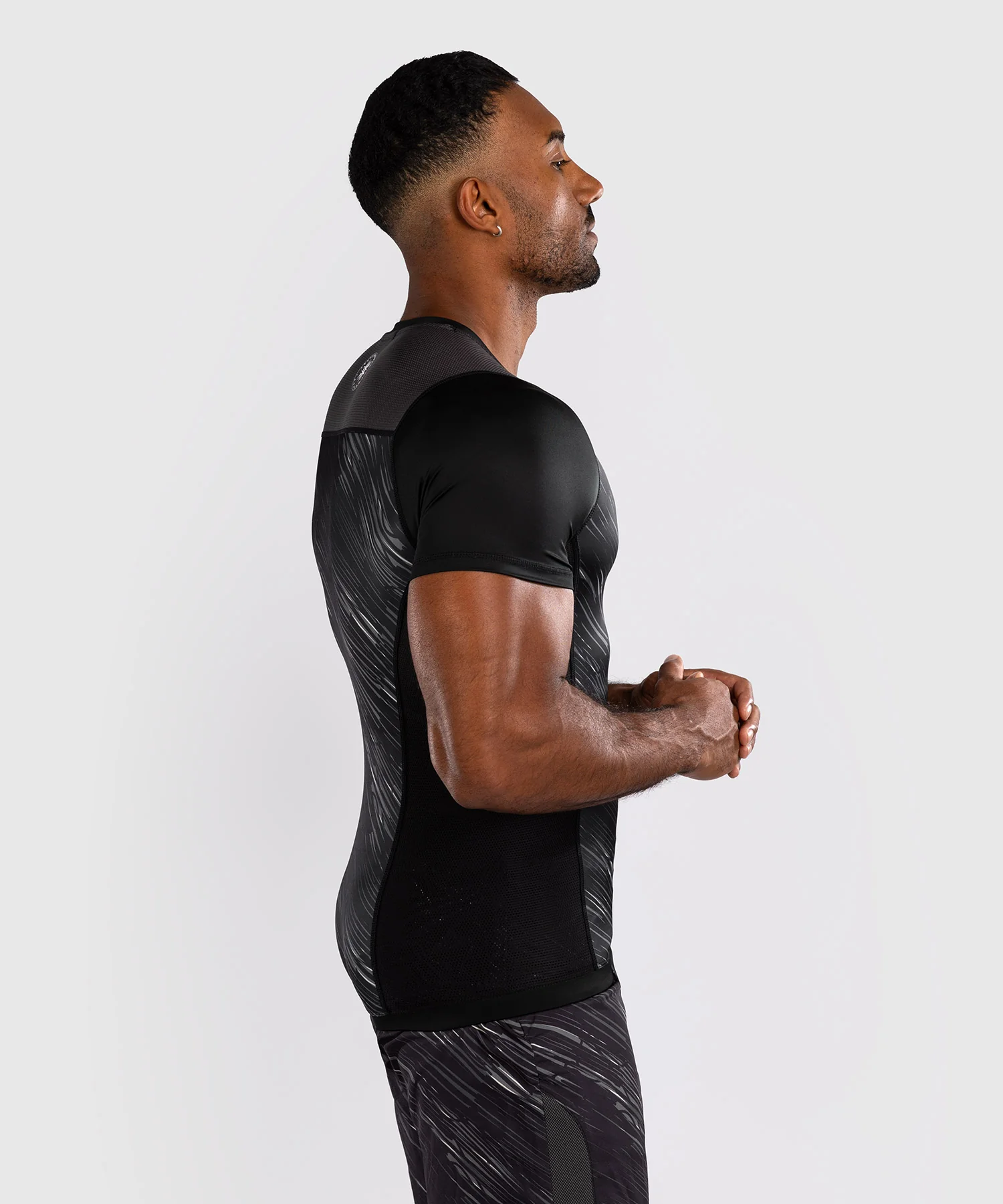 Rashguard Manches Courtes Venum Rapid - Noir/Gris Orage - Image 4