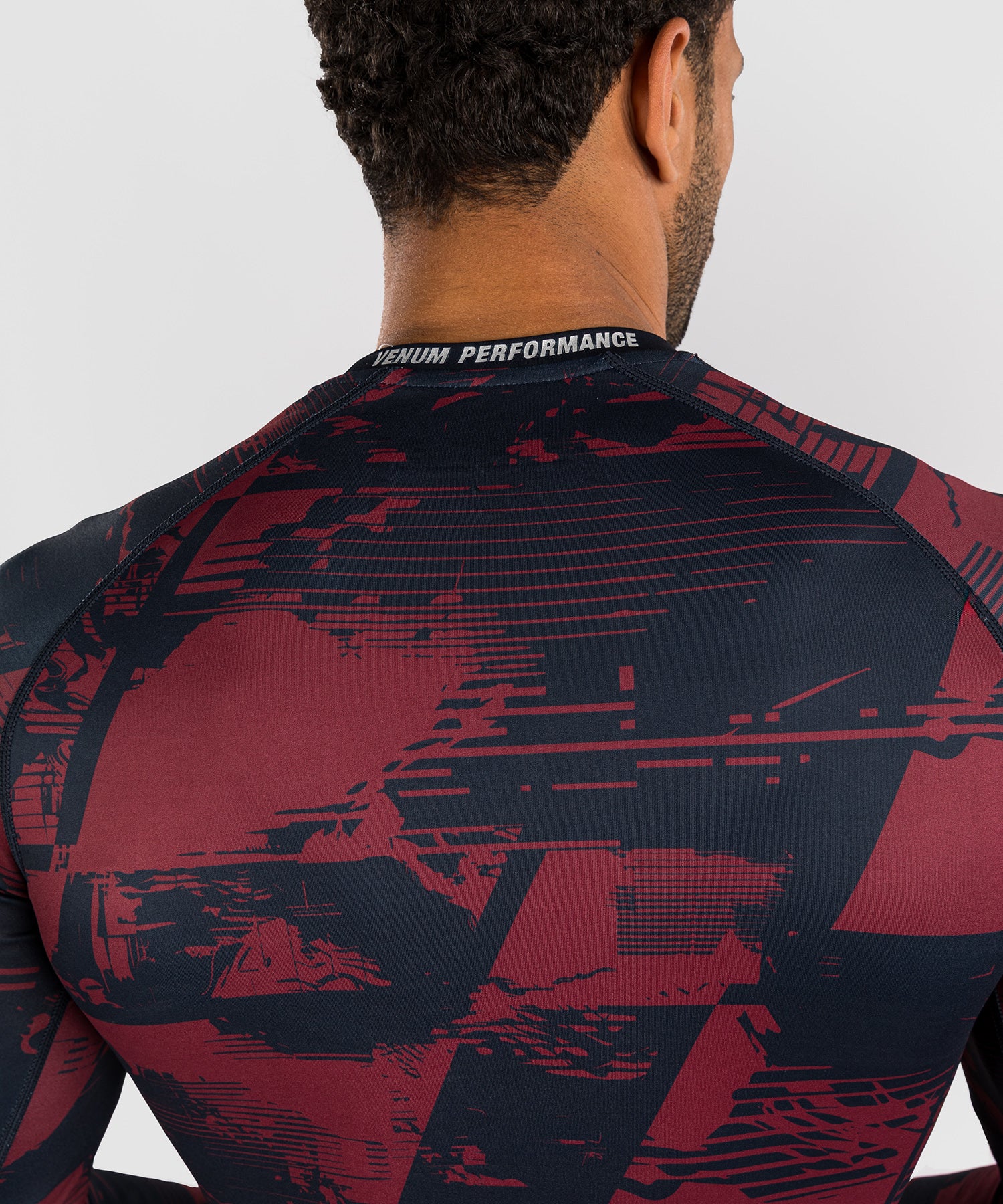 Rashguard manches longues Performance Homme UFC Zenith by Venum Authentic Fight Week - Bleu marine/Bordeaux/Argent - Image 6