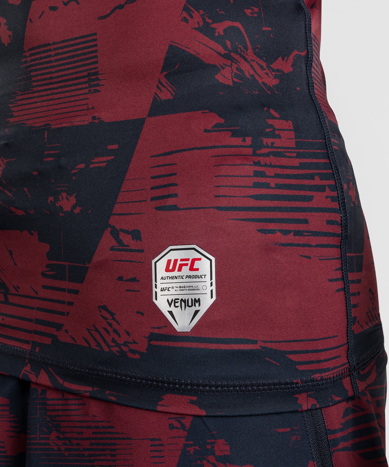 Rashguard manches longues Performance Homme UFC Zenith by Venum Authentic Fight Week - Bleu marine/Bordeaux/Argent - Image 8
