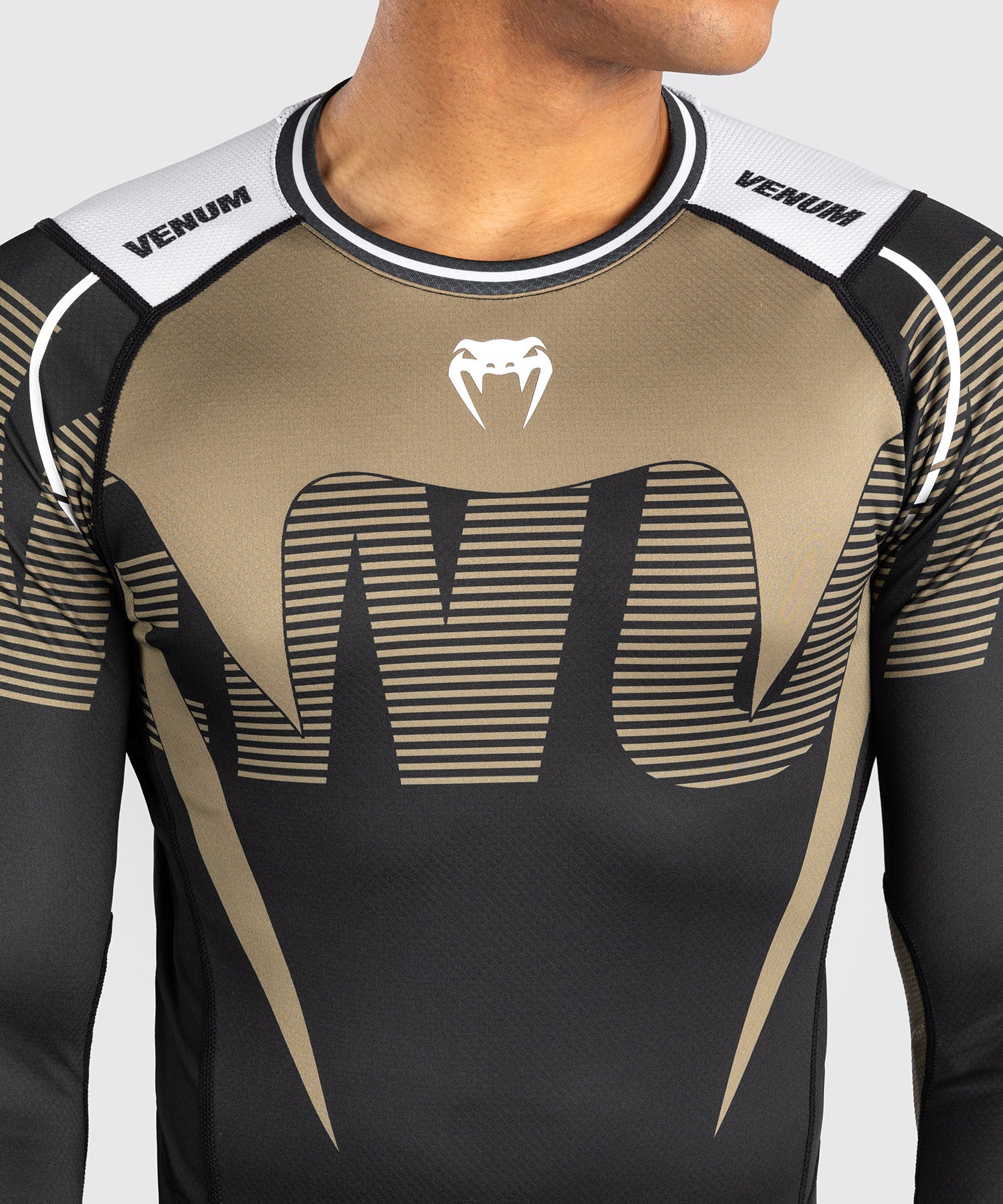 Rashguard Manches Longues Venum Adrenaline – Noir/Sable - Image 4