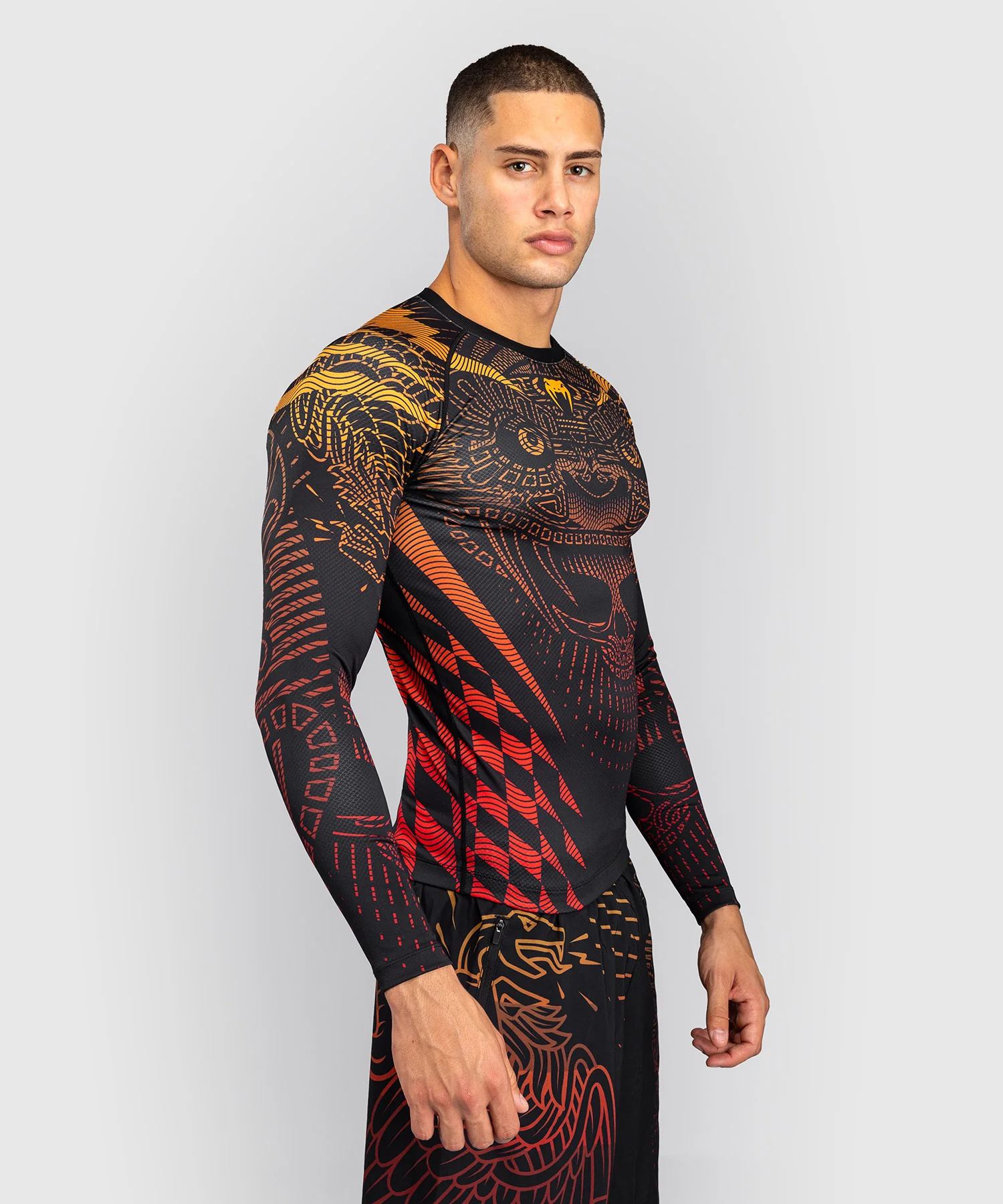 Rashguard Manches Longues Venum Quetzal Fury - Noir/Rouge Fury/Mandarine - Image 2