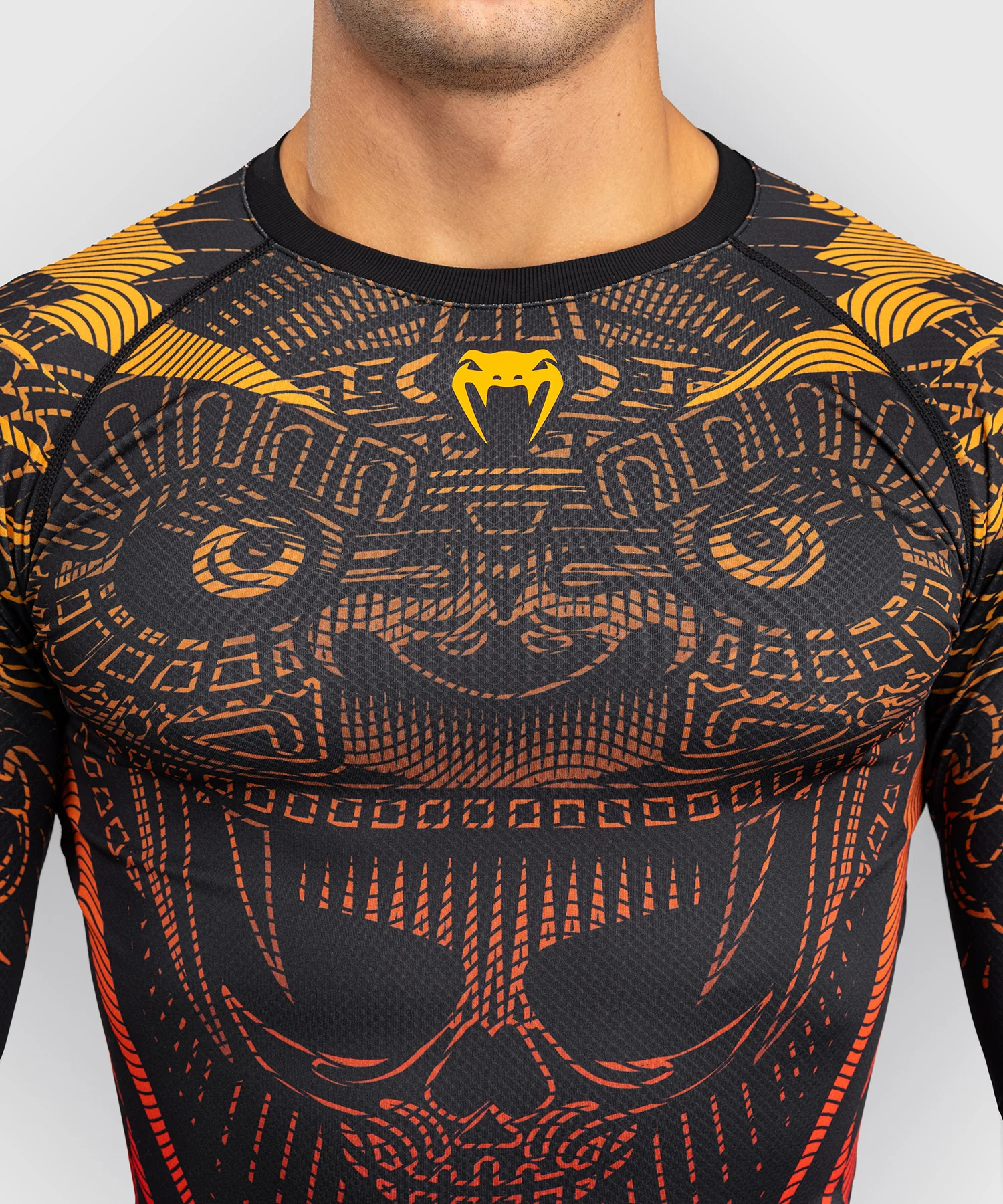 Rashguard Manches Longues Venum Quetzal Fury - Noir/Rouge Fury/Mandarine - Image 4