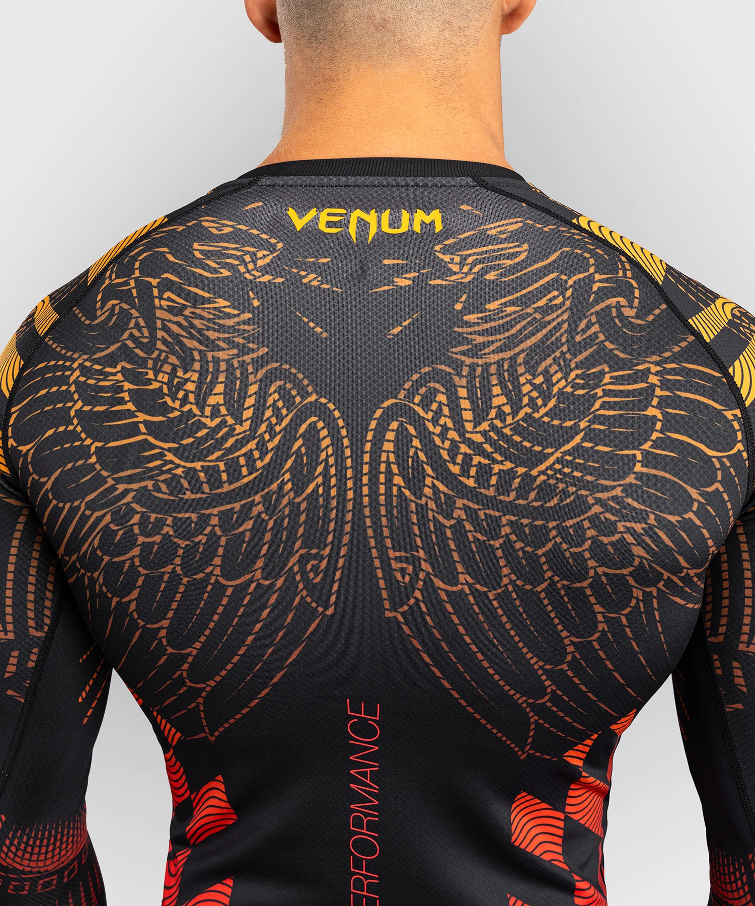Rashguard Manches Longues Venum Quetzal Fury - Noir/Rouge Fury/Mandarine - Image 5