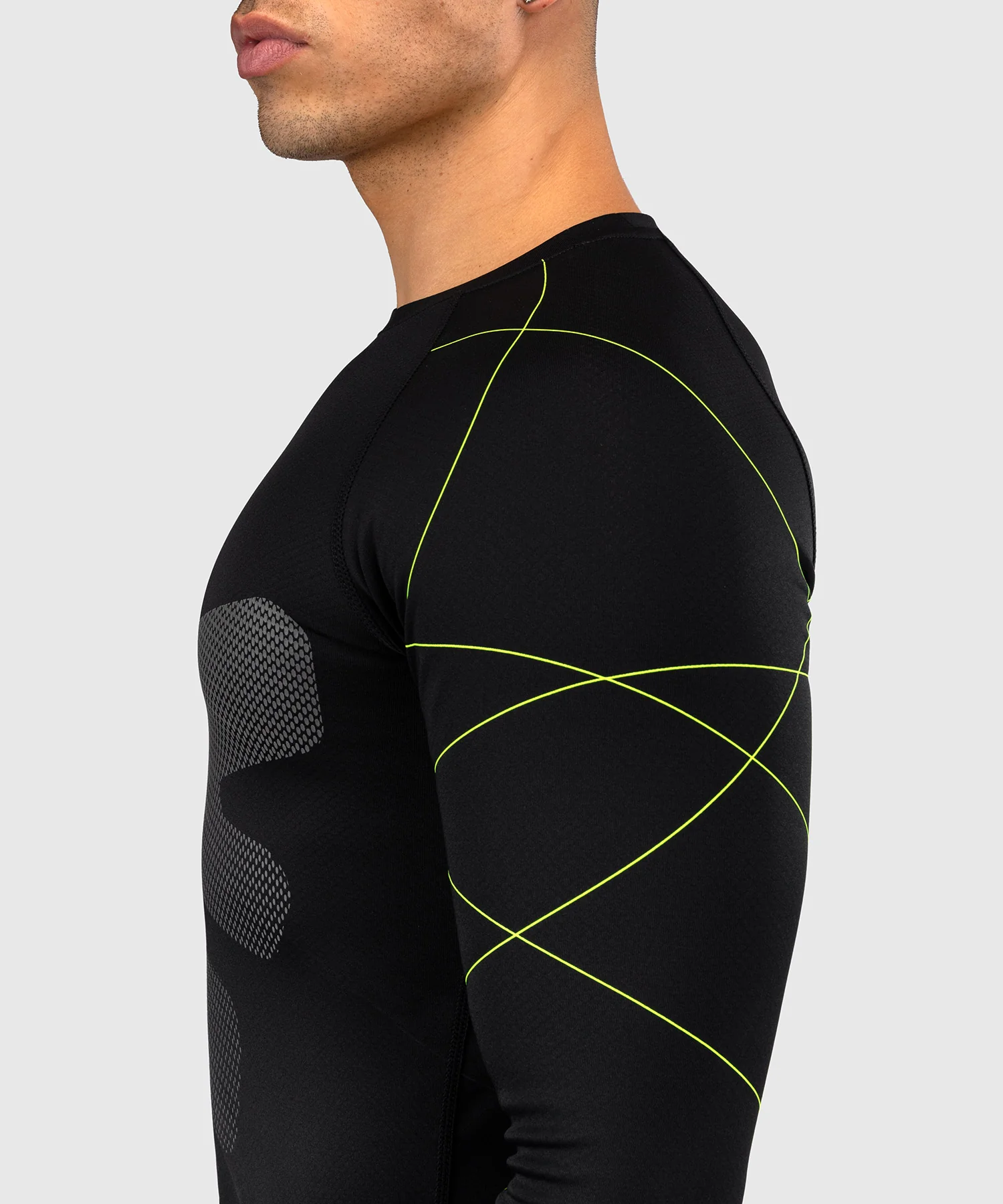Rashguard Manches Longues Venum Training Camp 4.0 - Noir/Vert fluo - Image 7