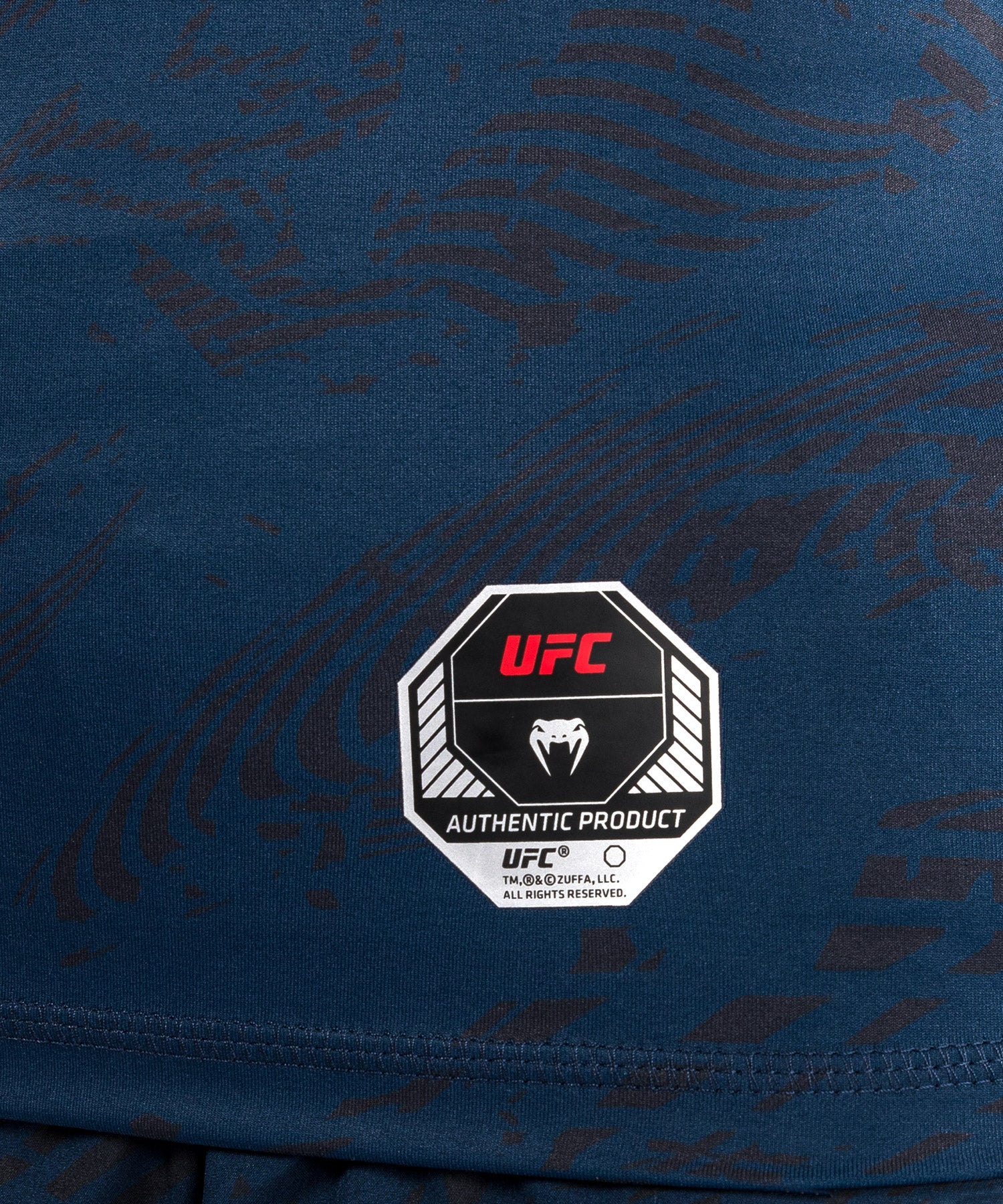Rashguard Performance à Manches Courtes pour Femmes UFC Fusion by Venum Fight Week - Bleu Océanique - Image 9