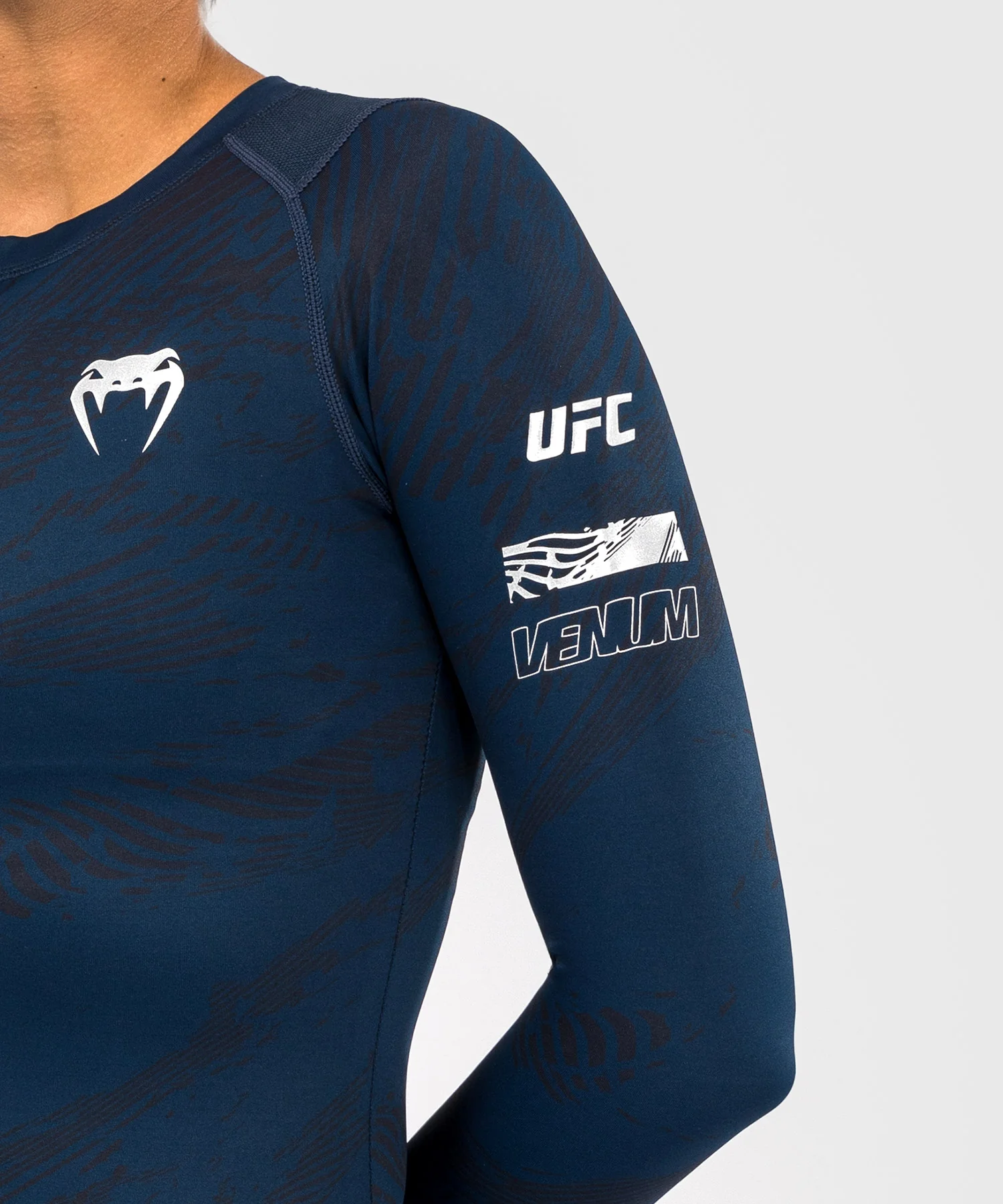 Rashguard Performance à Manches Longues pour Femmes UFC Fusion by Venum Fight Week - Bleu Océanique - Image 4