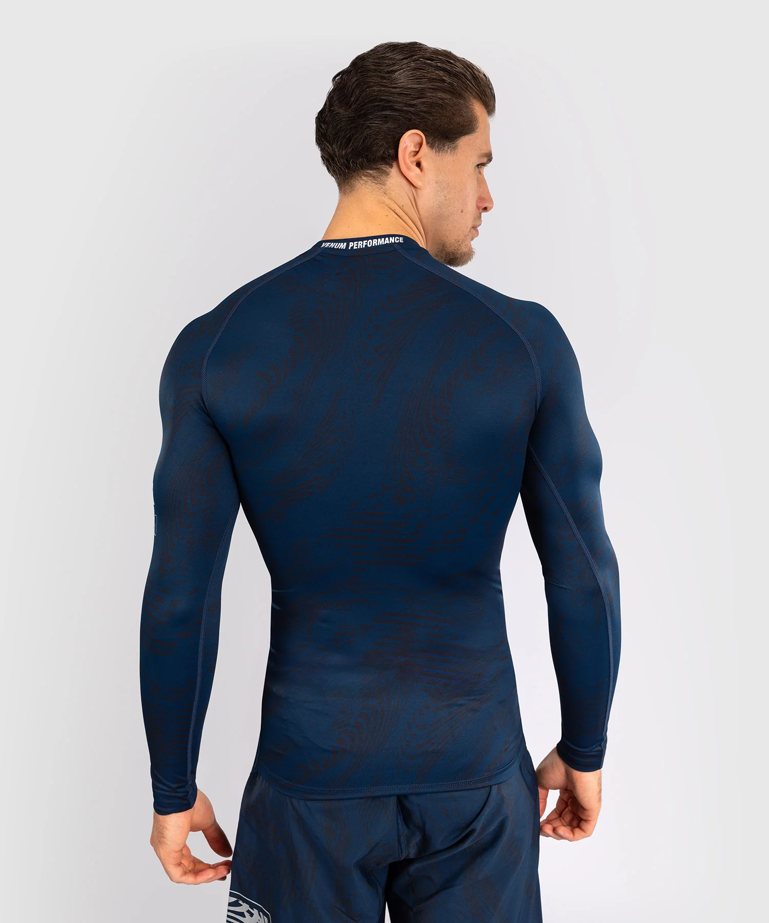 Rashguard Performance à Manches Longues pour Hommes UFC Fusion by Venum Fight Week - Bleu Océanique - Image 7