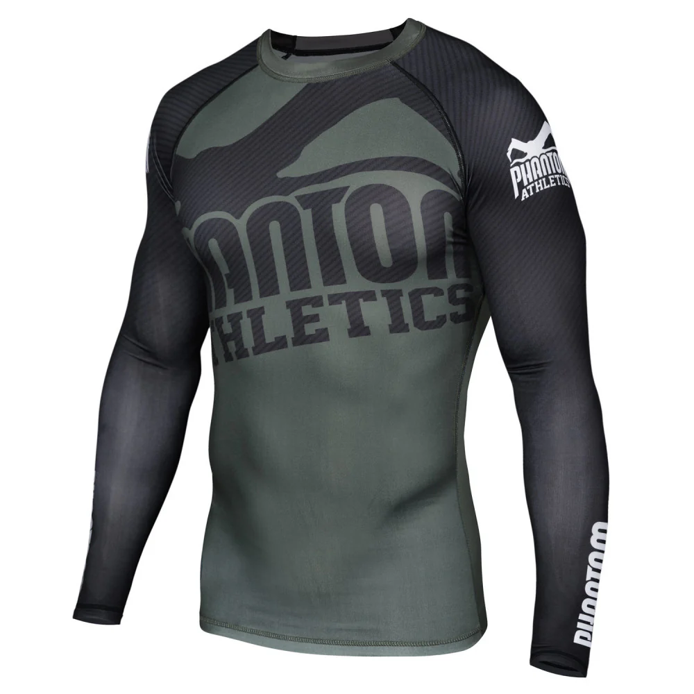 Rashguard Phantom Athletics Supporter - Vert/Noir - Manches Longues