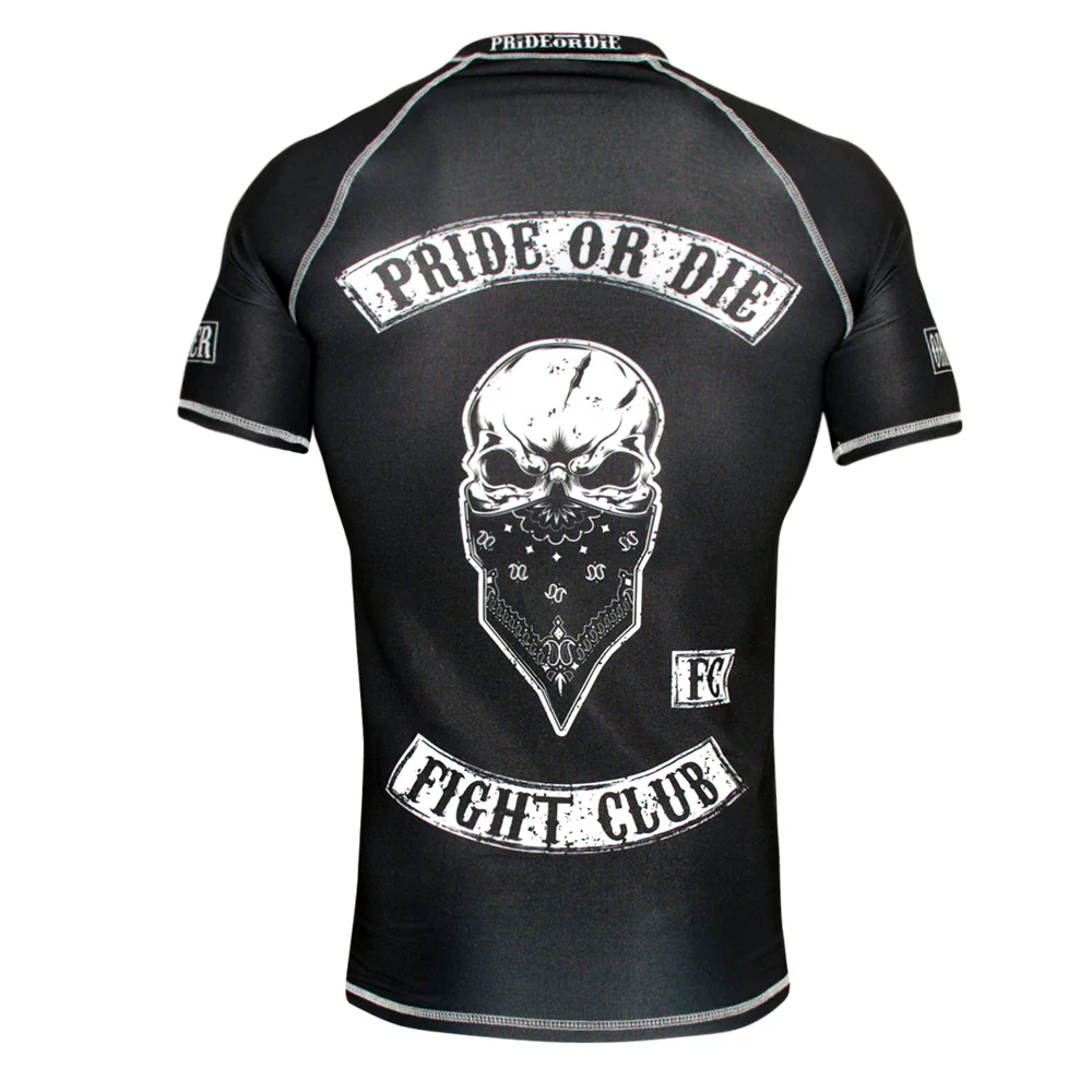 Rashguard Pride or Die Fight Club - Manches courtes - Noir