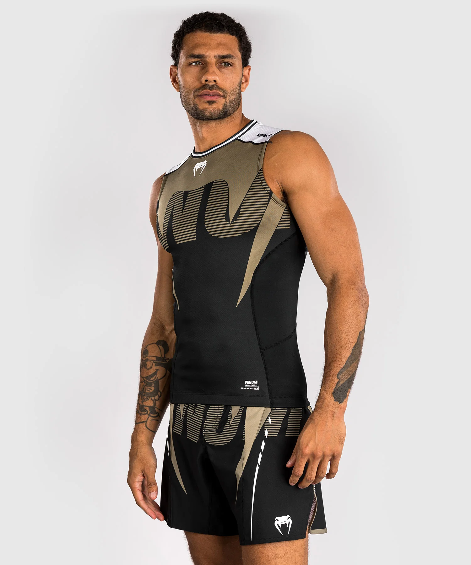 Rashguard Sans Manches Venum Adrenaline – Noir/Sable - Image 2