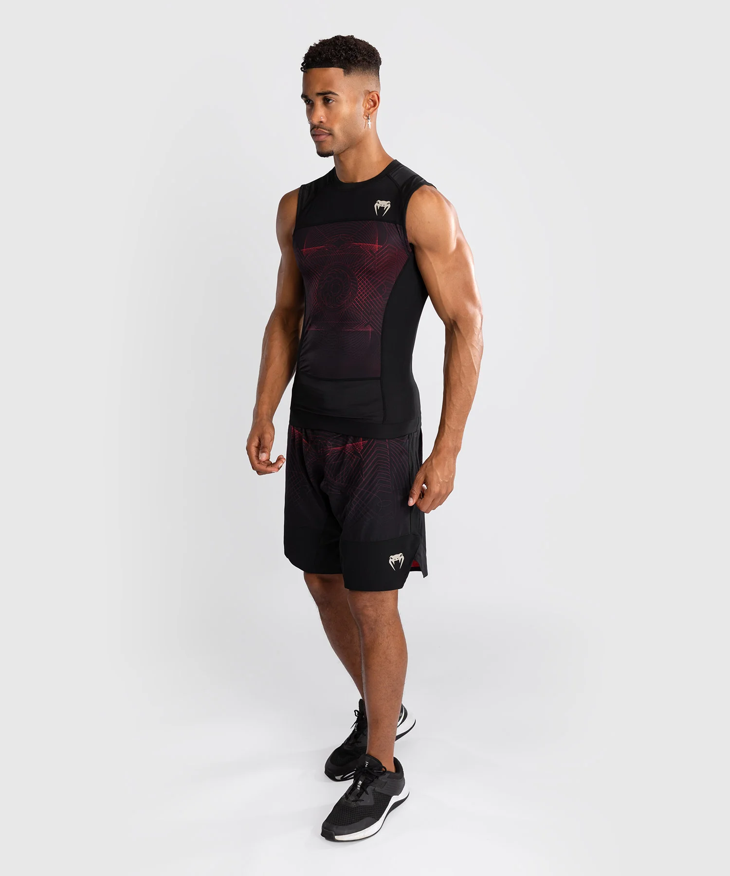 Rashguard sans Manches Venum G-Fit Air pour Hommes - Noir Profond/Rouge Feu - Image 6