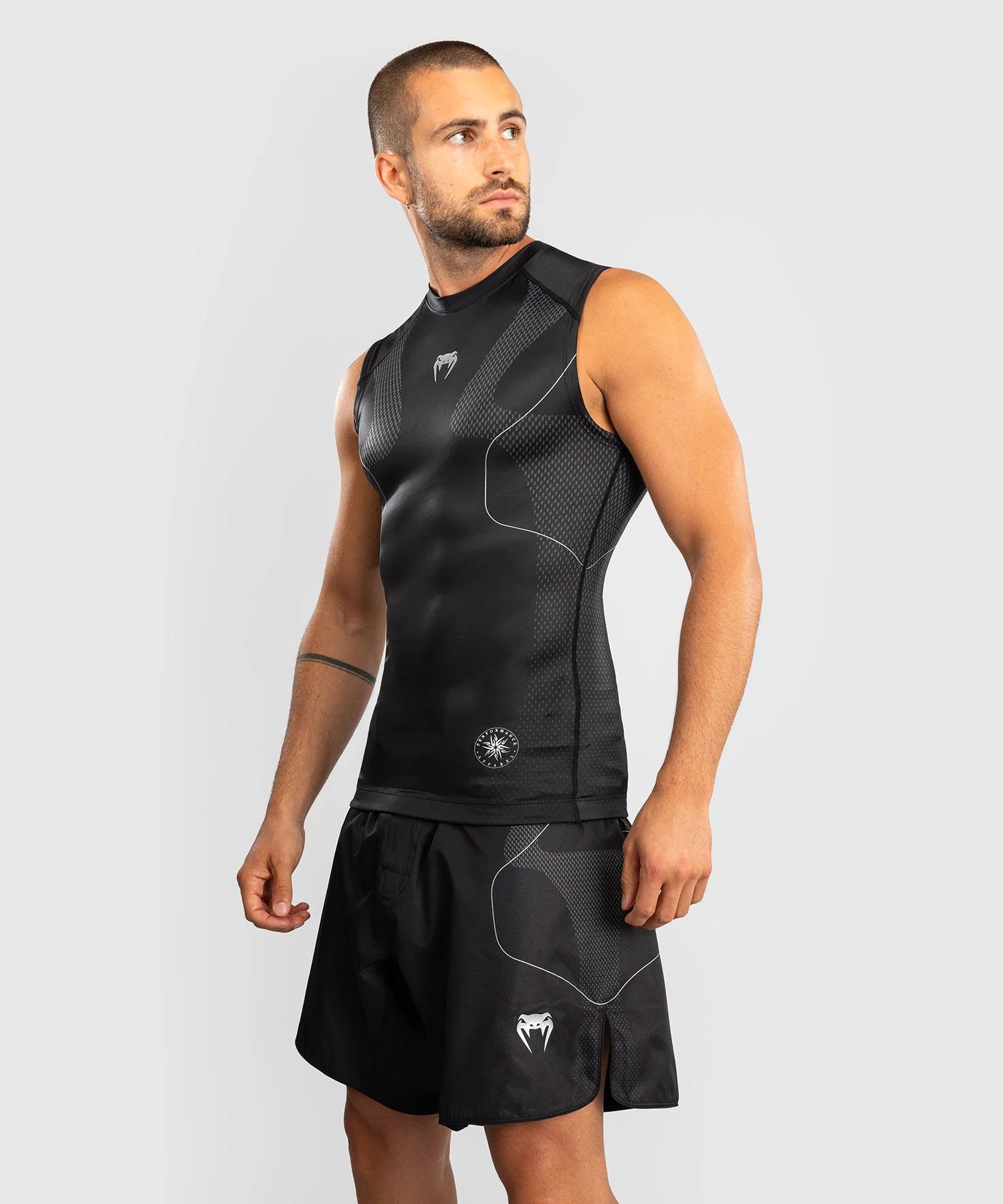 Rashguard Sans Manches Venum Nexus – Noir/Argent - Image 3