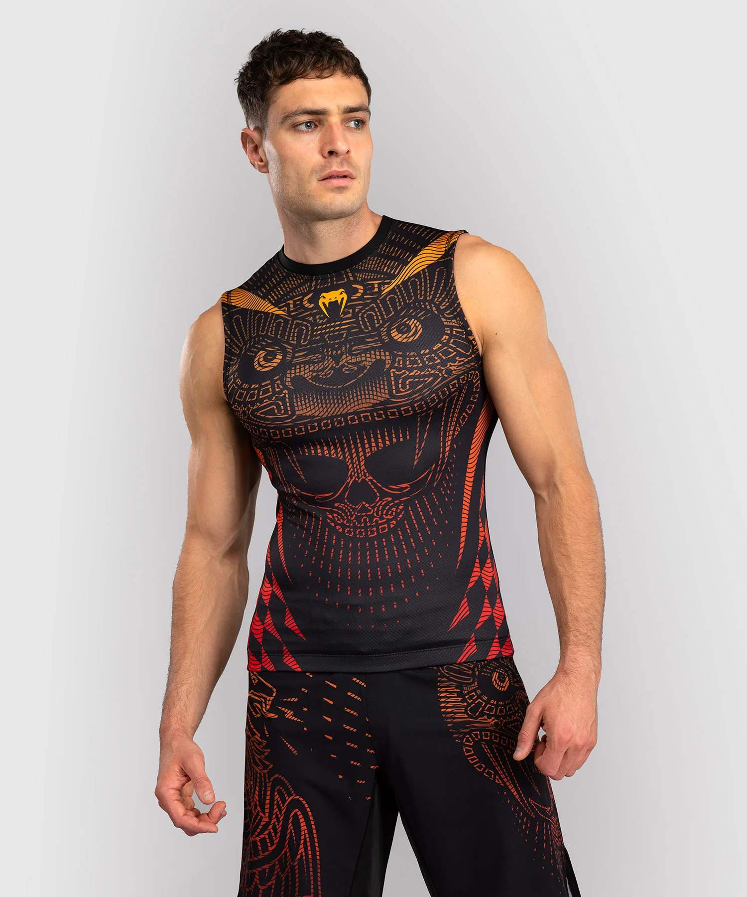 Rashguard Sans Manches Venum Quetzal Fury - Noir/Rouge Fury/Mandarine - Image 2