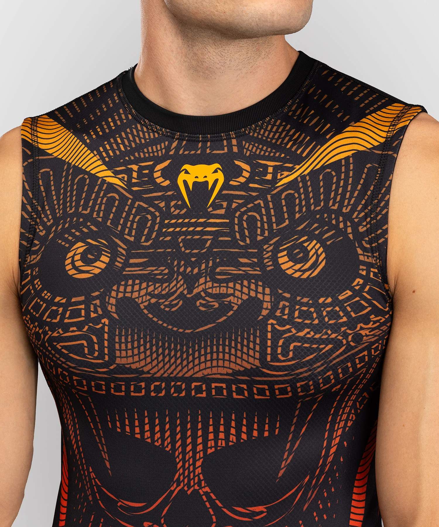 Rashguard Sans Manches Venum Quetzal Fury - Noir/Rouge Fury/Mandarine - Image 4