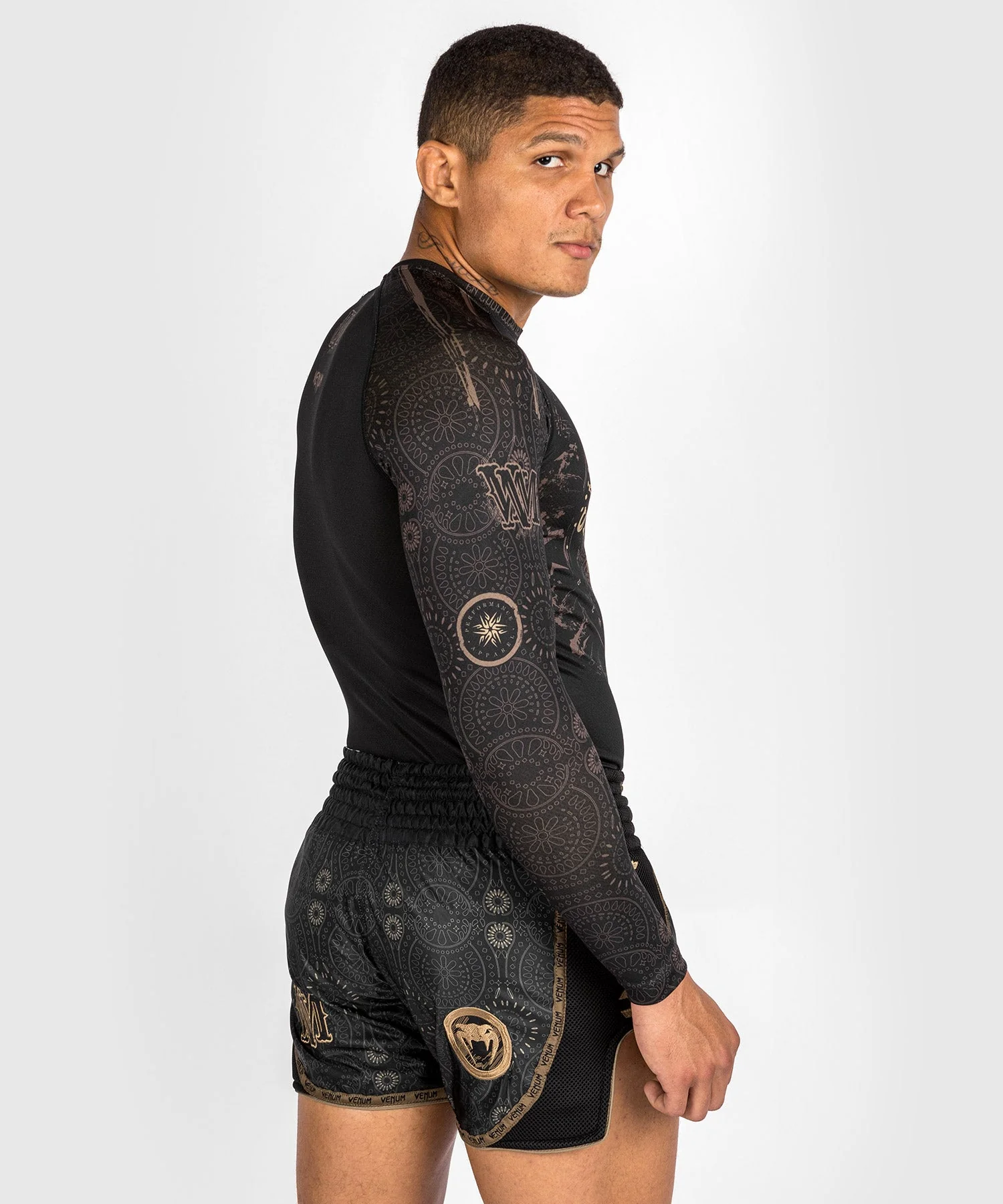 Rashguard Santa Muerte Dark Side Venum -  manches longues - Noir/Marron - Image 4
