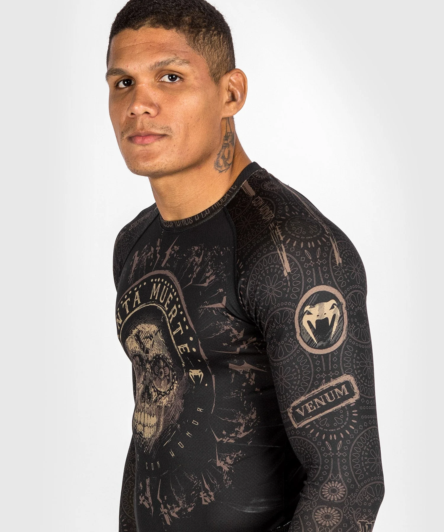 Rashguard Santa Muerte Dark Side Venum -  manches longues - Noir/Marron - Image 6