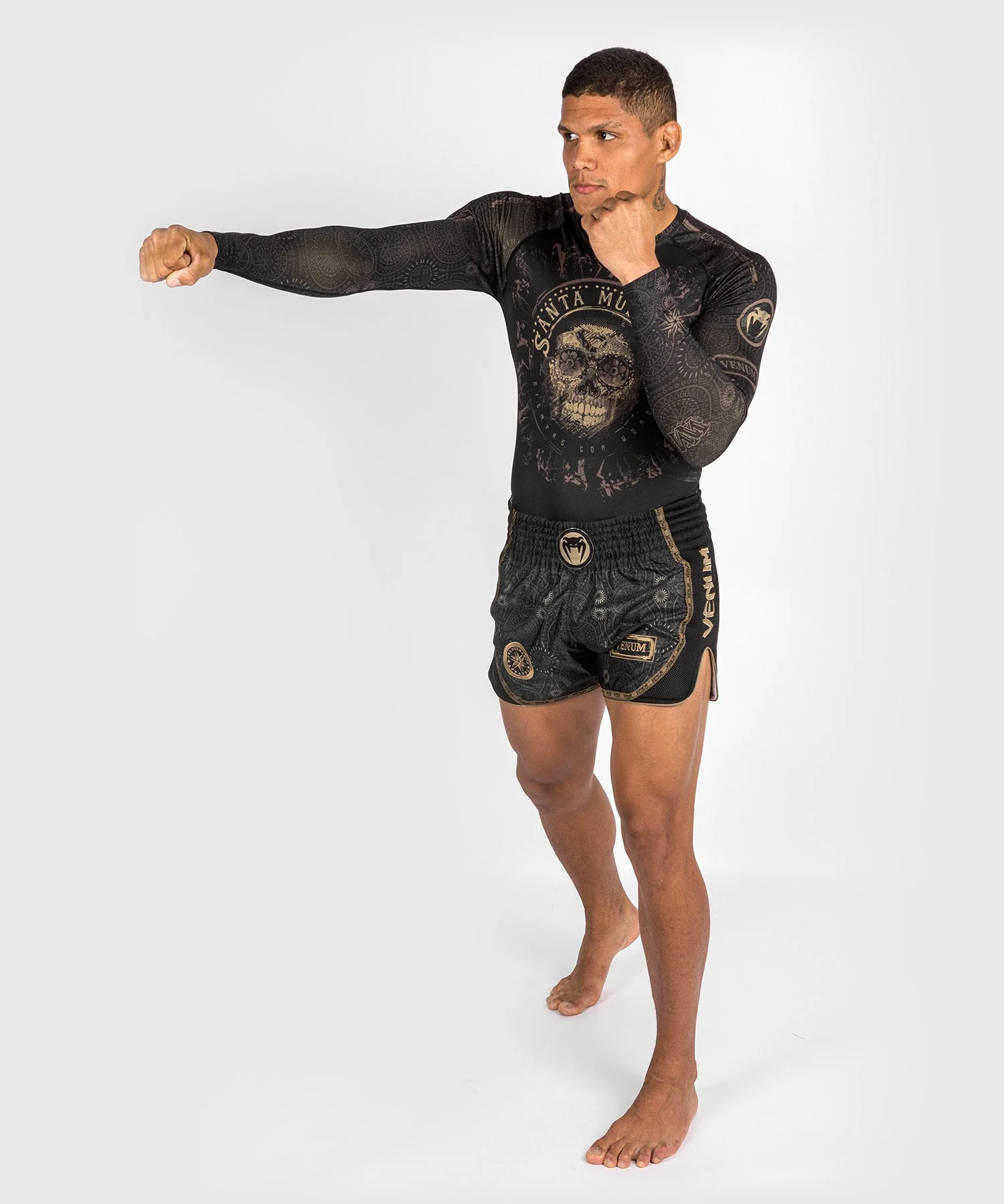Rashguard Santa Muerte Dark Side Venum -  manches longues - Noir/Marron - Image 8