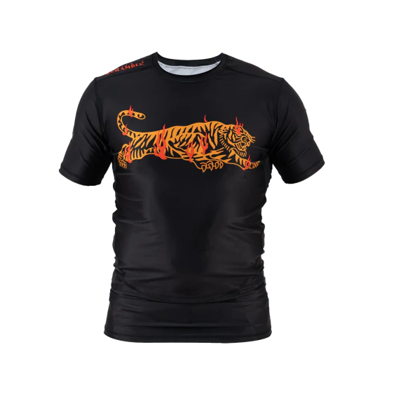 Rashguard Scramble Burning Tiger - Noir