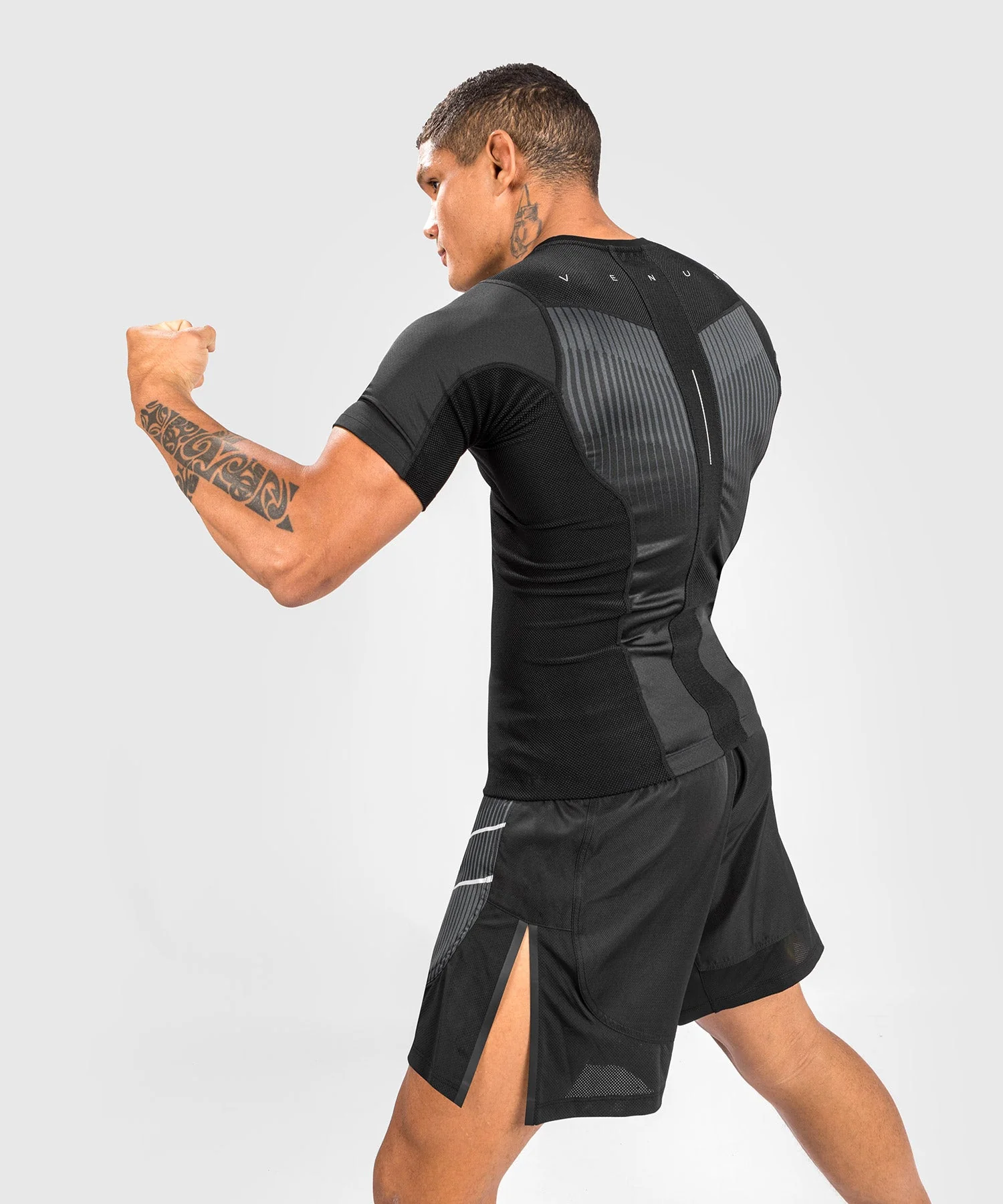 Rashguard Venum Biomecha Manches Courtes - Noir/Gris - Image 3