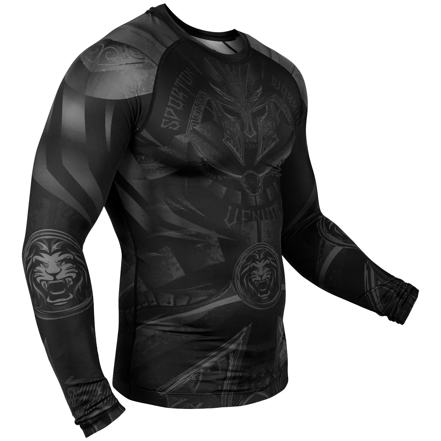 Rashguard Venum Gladiator 3.0 Manches longues - Noir/Noir - Exclusivité - Image 2
