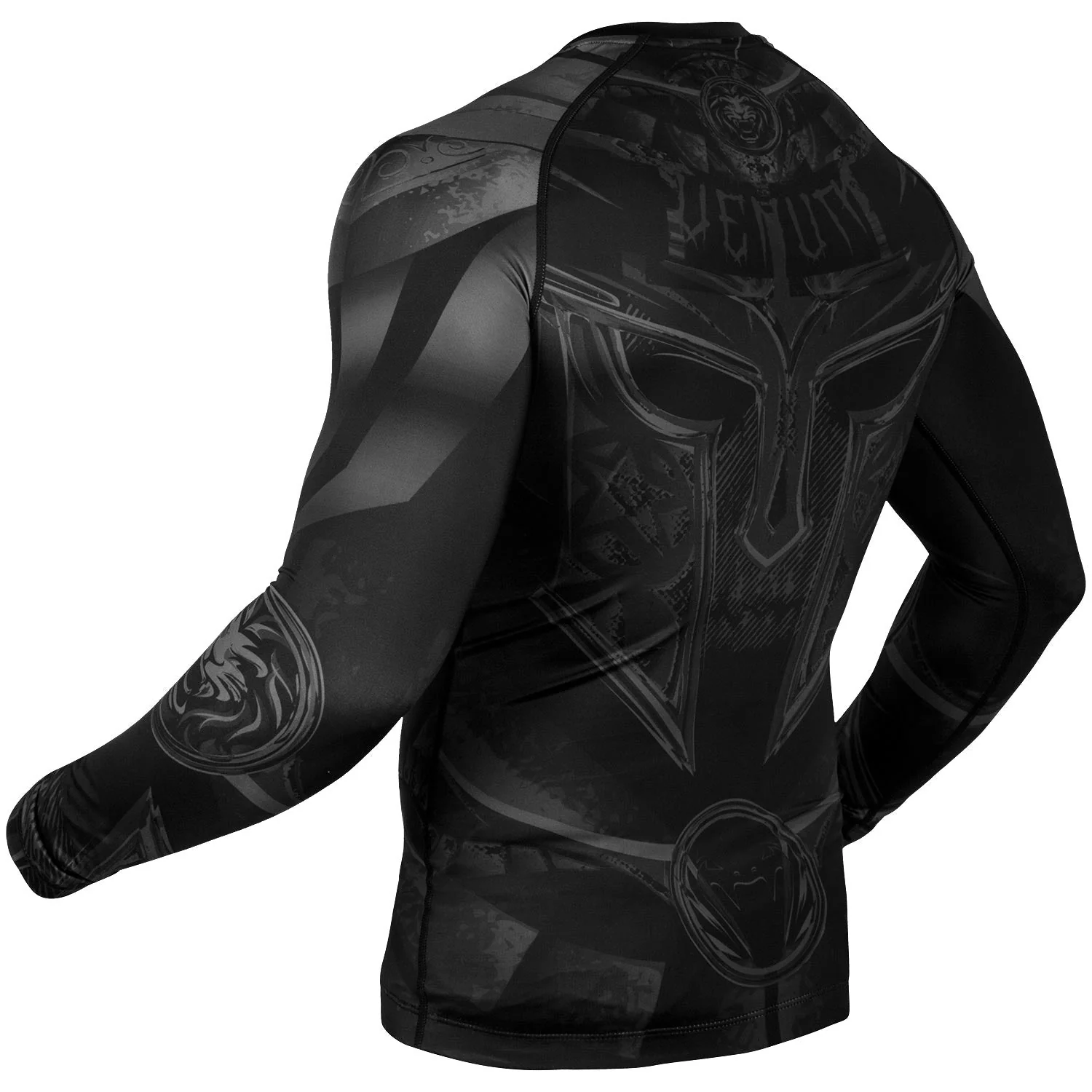 Rashguard Venum Gladiator 3.0 Manches longues - Noir/Noir - Exclusivité - Image 3