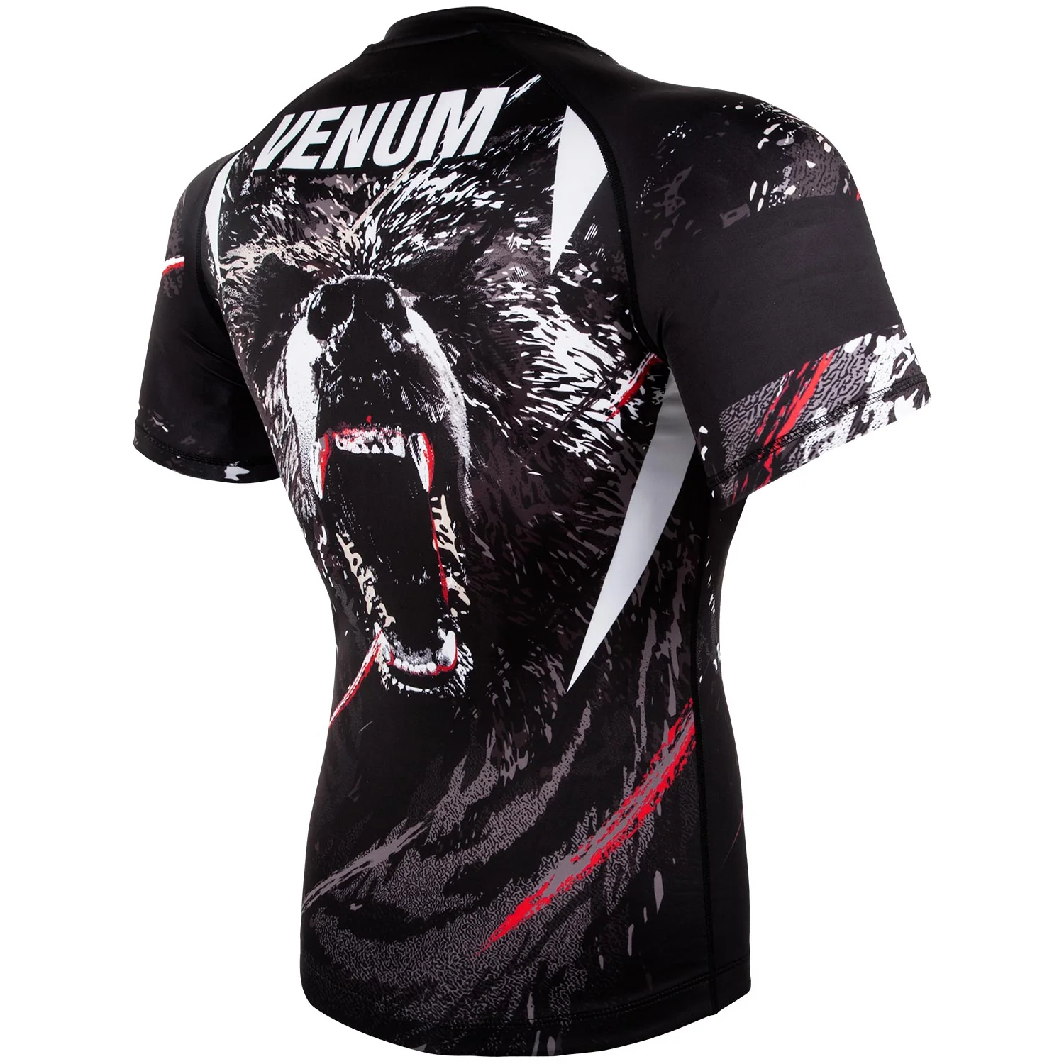 Rashguard Venum Grizzli - Manches Courtes - Noir/Blanc - Image 4
