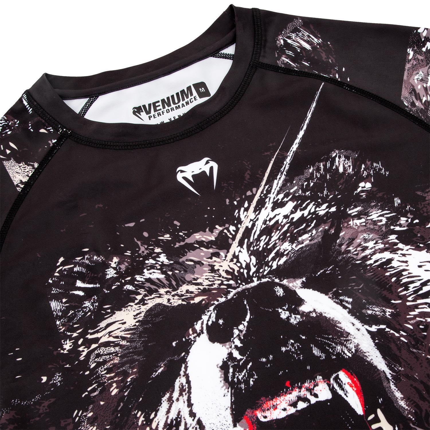 Rashguard Venum Grizzli - Manches Courtes - Noir/Blanc - Image 5