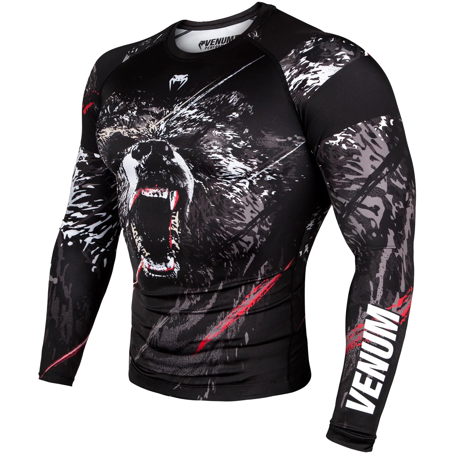Rashguard Venum Grizzli - Manches longues - Noir/Blanc - Image 2