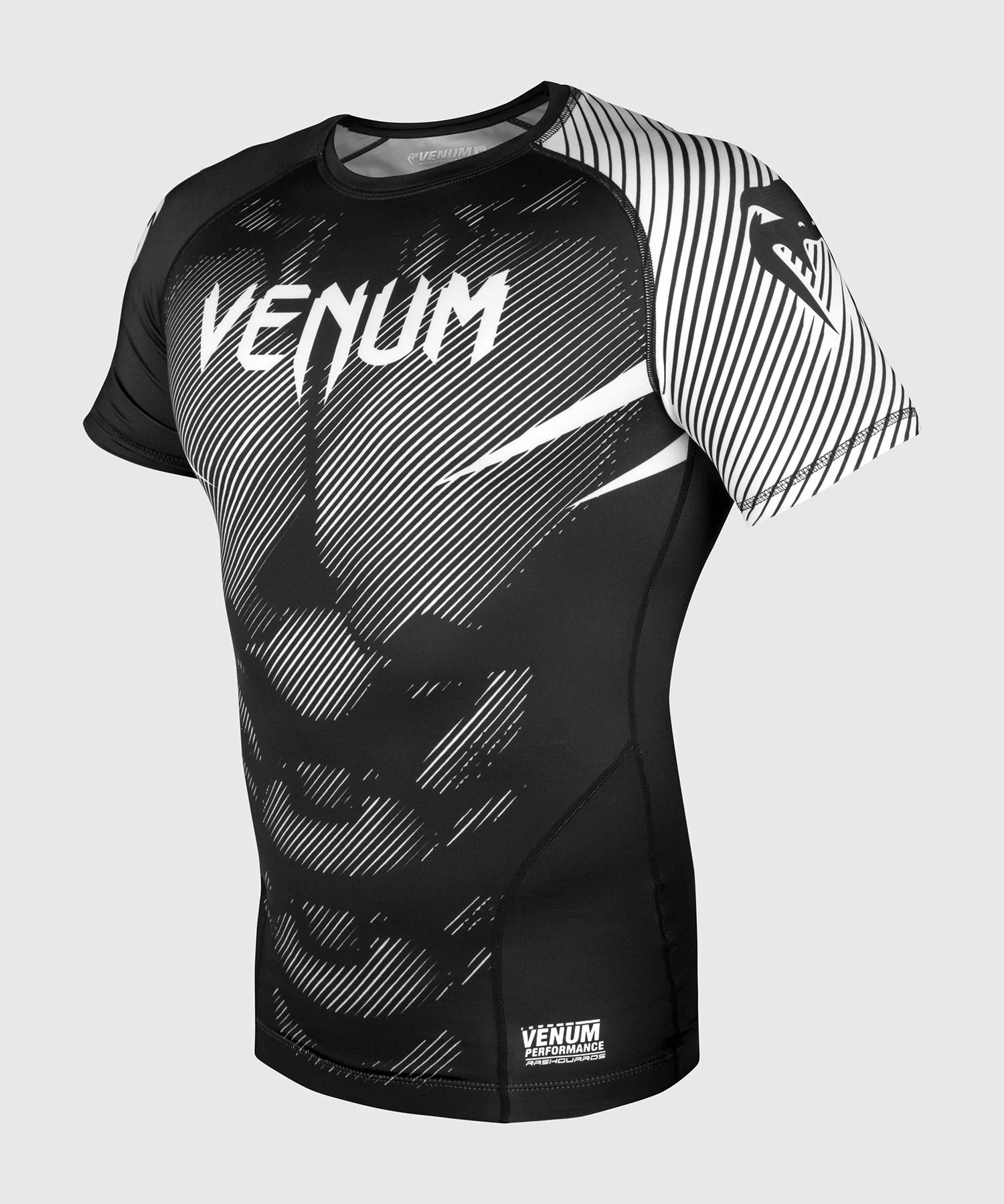 Rashguard Venum NoGi 2.0 - Manches courtes Approuvé IBJJF - Noir/Blanc - Image 3