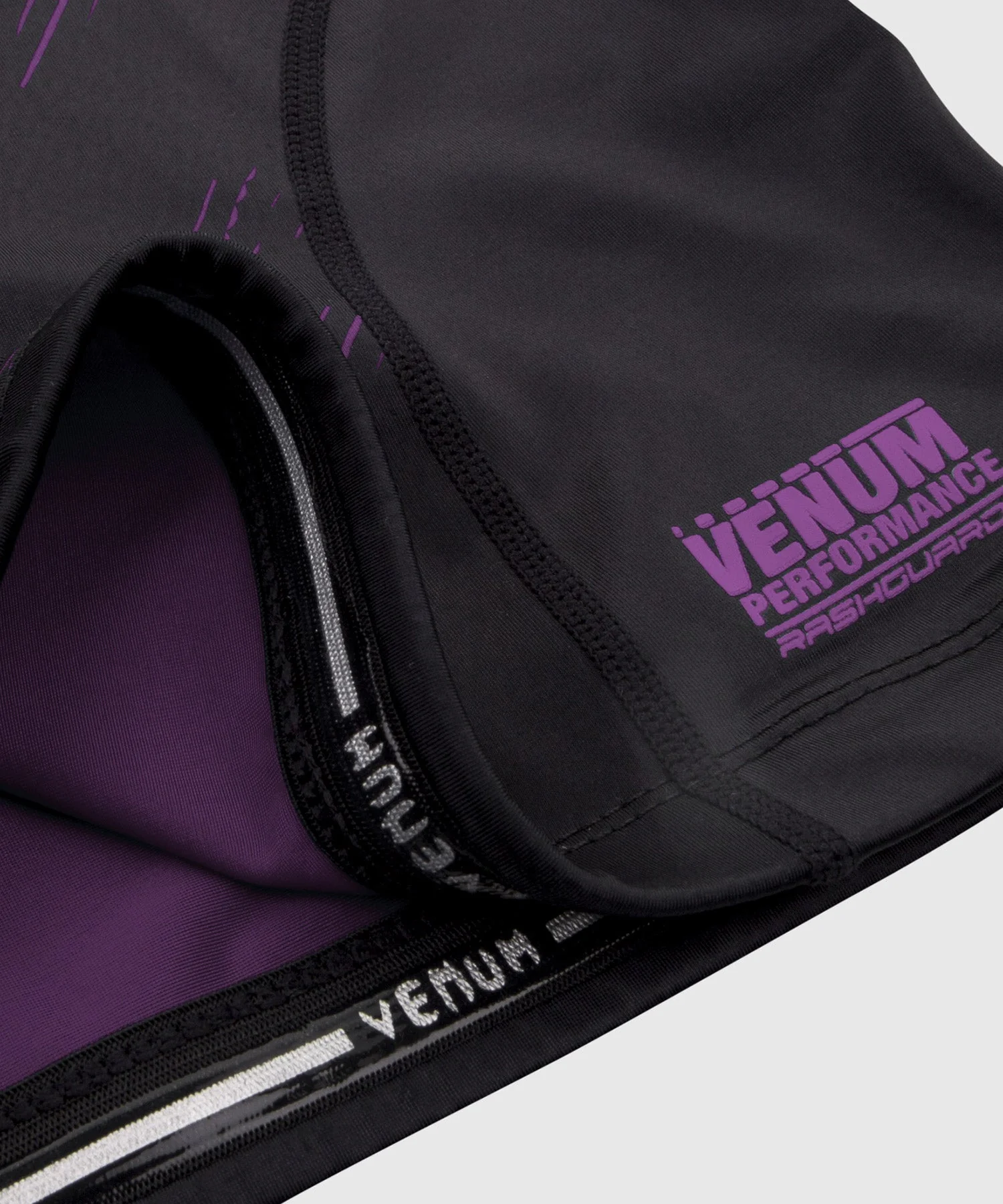 Rashguard Venum NoGi 2.0 - Manches courtes Approuvé IBJJF - Noir/Violet - Image 6
