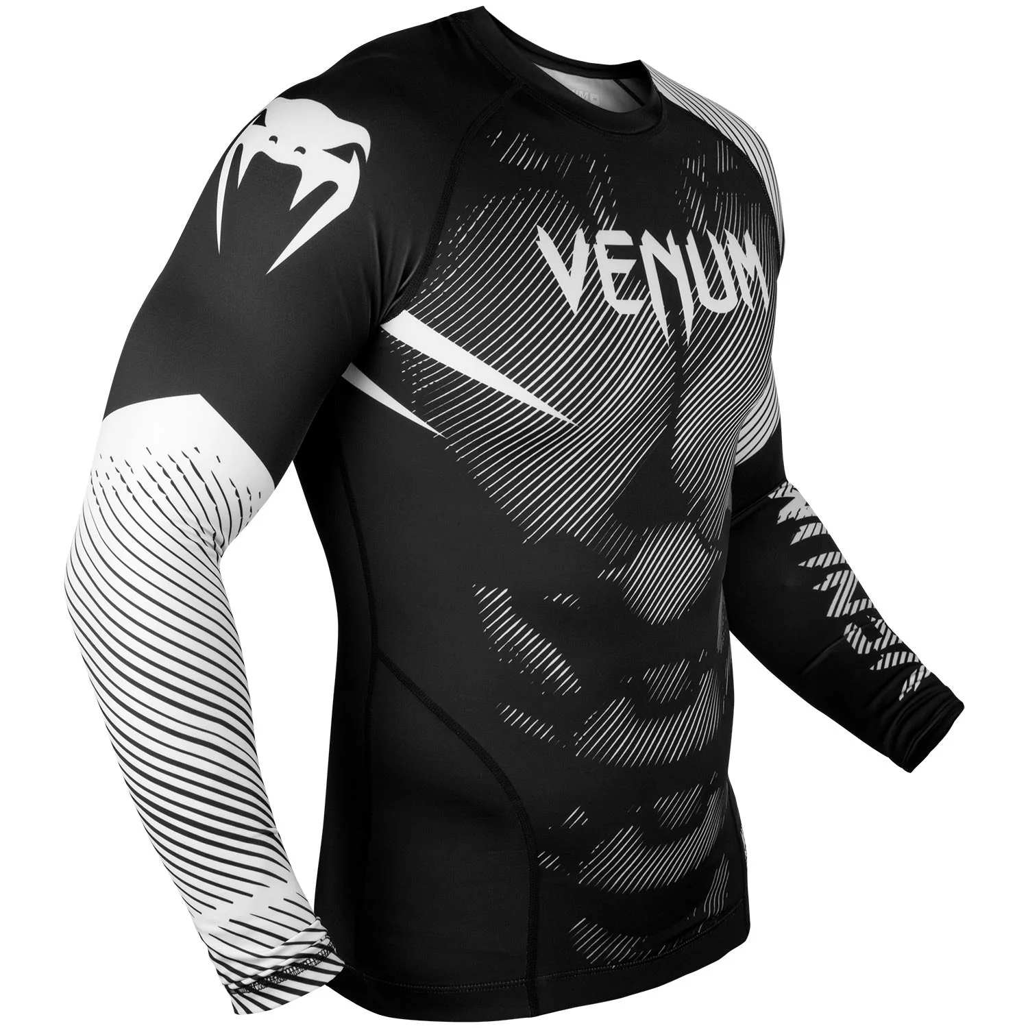 Rashguard Venum NoGi 2.0 - Manches Longues Approuvé IBJJF - Noir/Blanc - Image 2