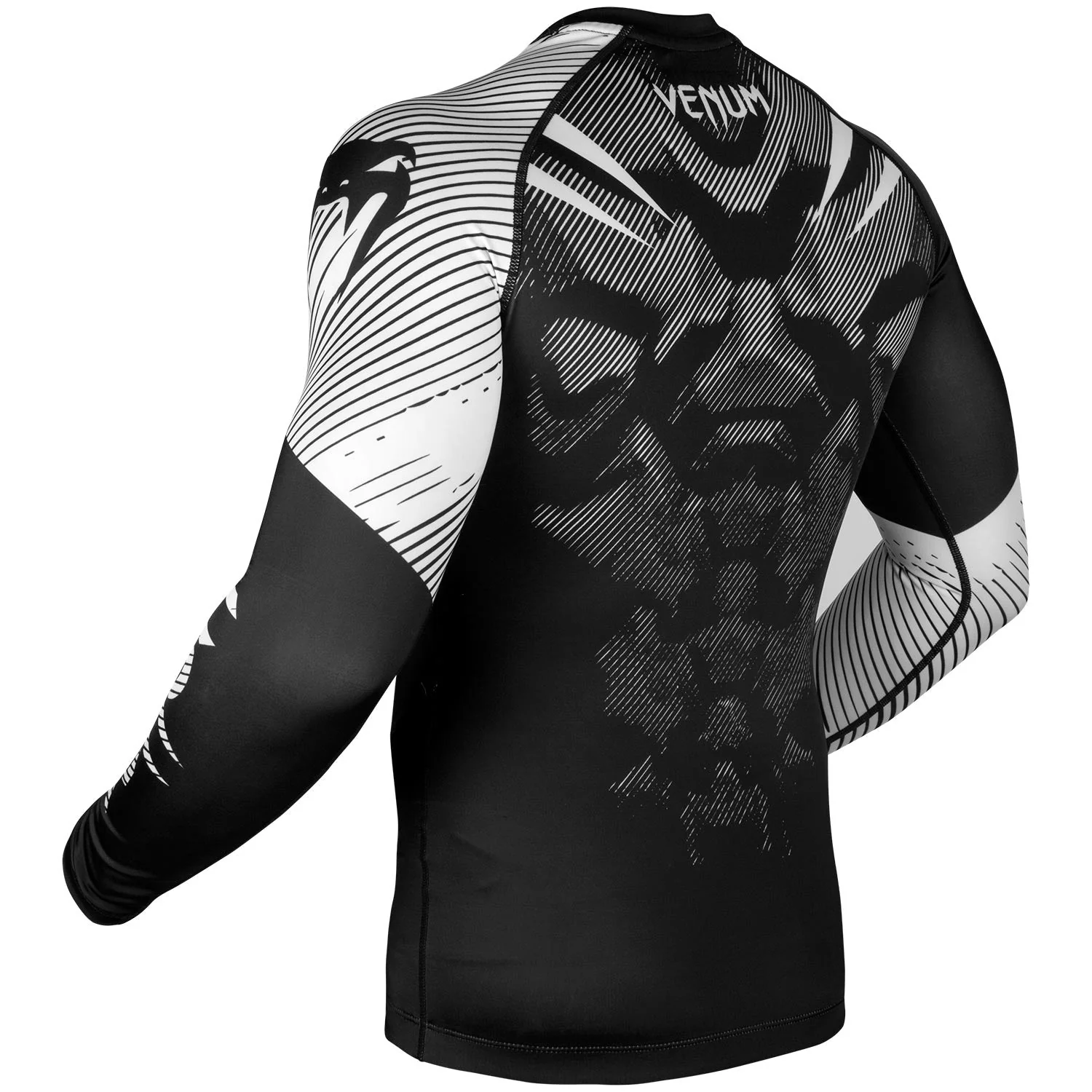 Rashguard Venum NoGi 2.0 - Manches Longues Approuvé IBJJF - Noir/Blanc - Image 3
