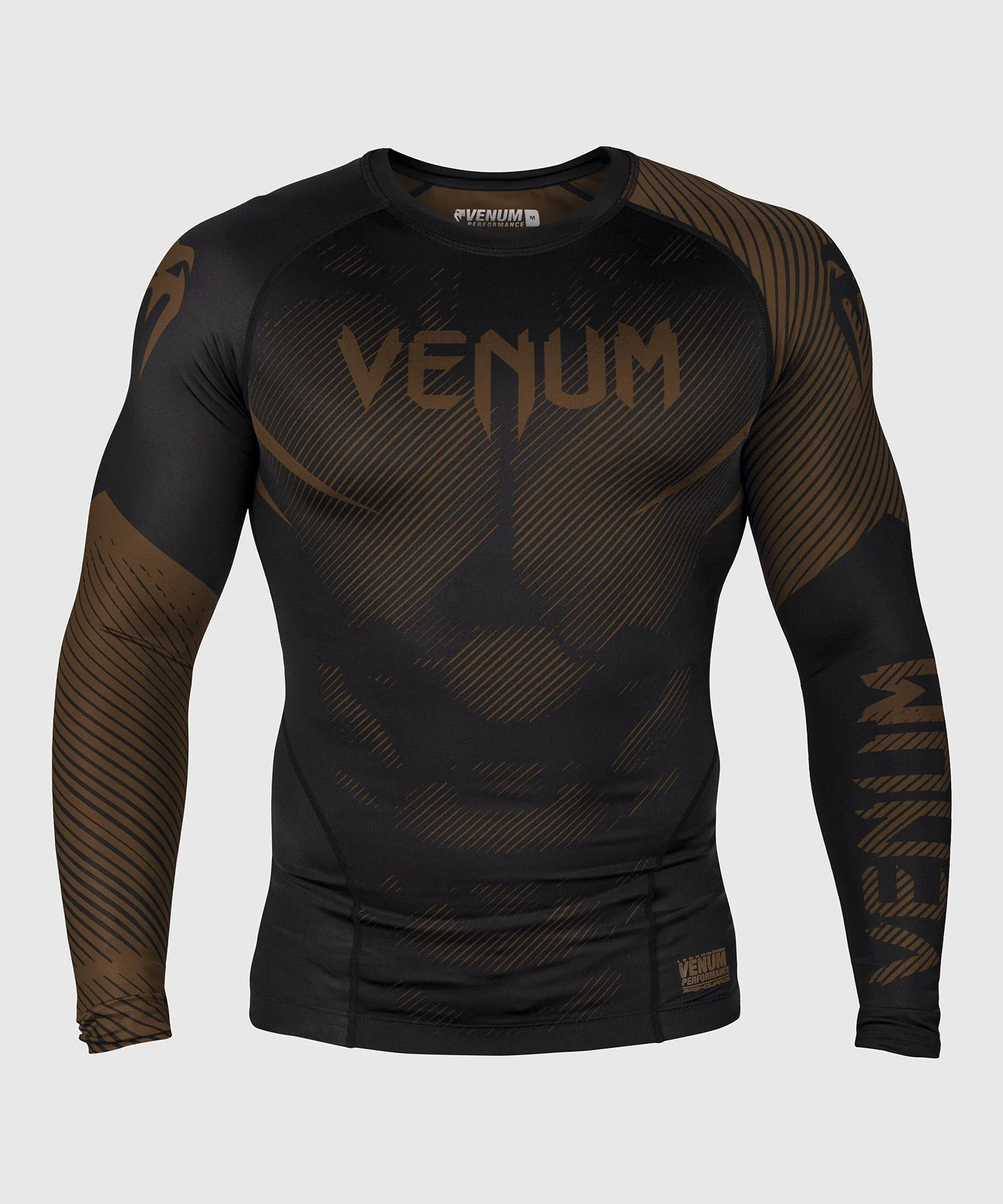 Rashguard Venum NoGi 2.0 - Manches Longues Approuvé IBJJF - Noir/Marron