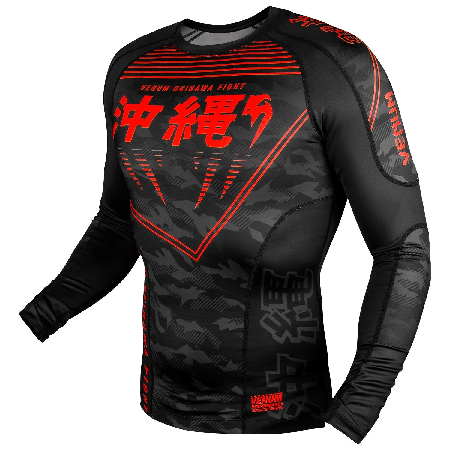 Rashguard Venum Okinawa 2.0 - Manches Longues - Noir/Rouge - Image 2