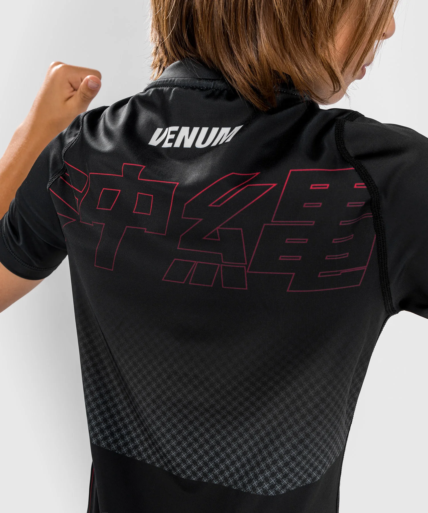 Rashguard Venum Okinawa 3.0 - Manches Courtes - Pour Enfants - Noir/Rouge - Image 5