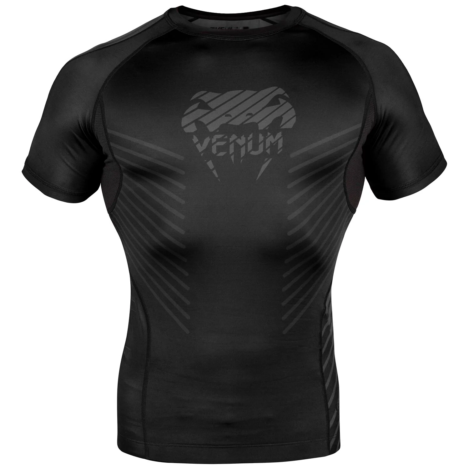 Rashguard Venum Plasma - Manches courtes - Noir/Noir
