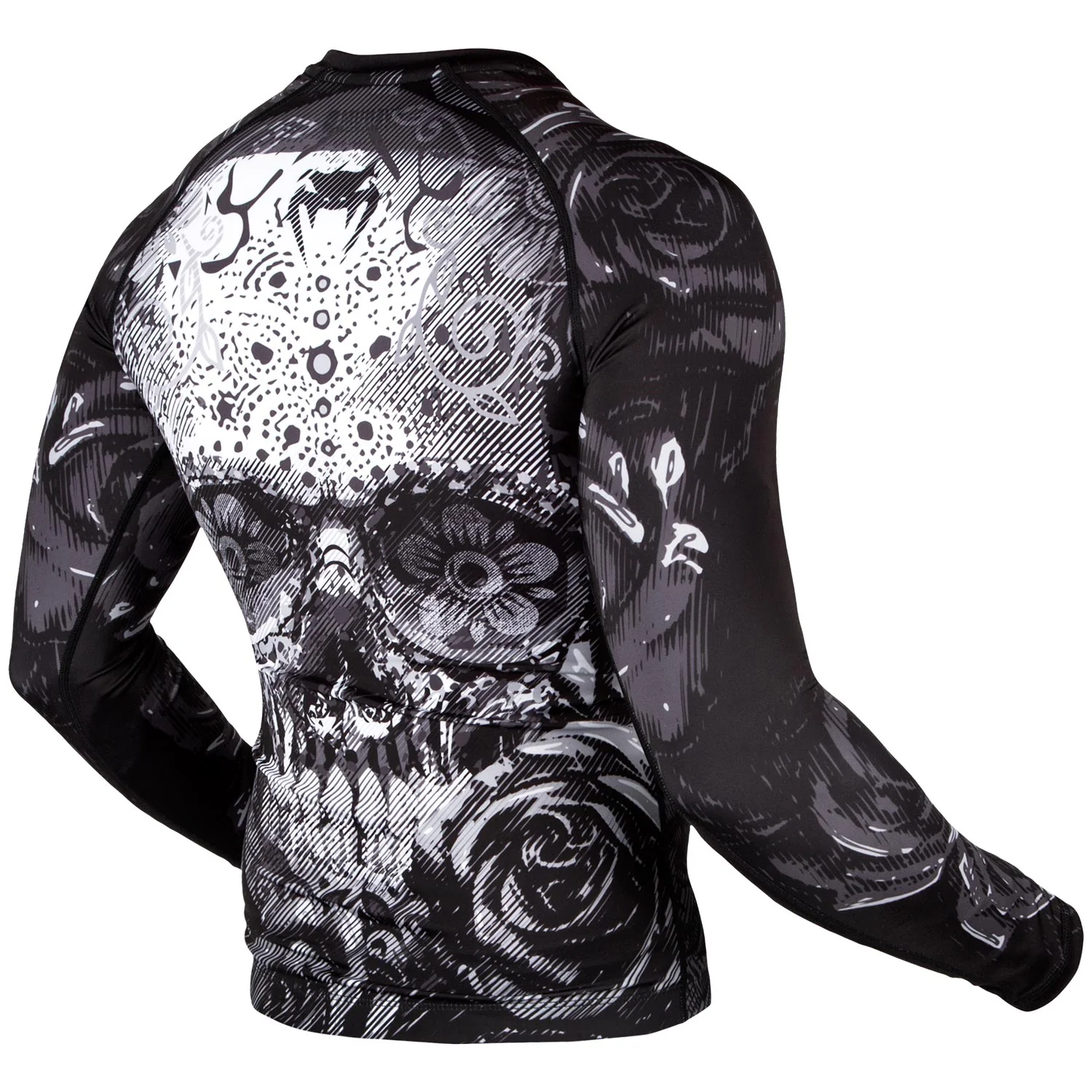 Rashguard Venum Santa Muerte 3.0 - Manches longues - Noir/Blanc - Image 3