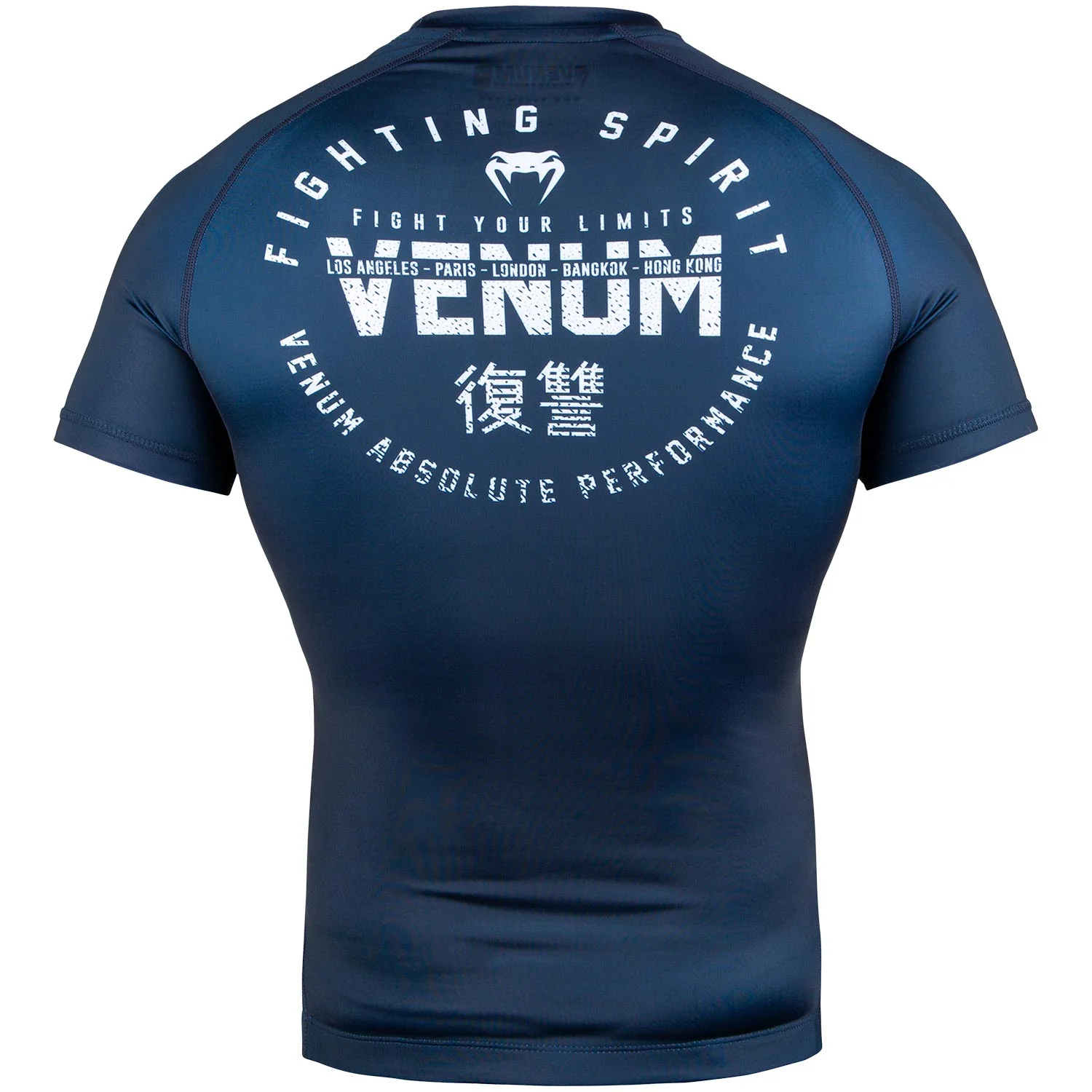 Rashguard Venum Signature - Manches courtes - Bleu Marine/Blanc - Image 4