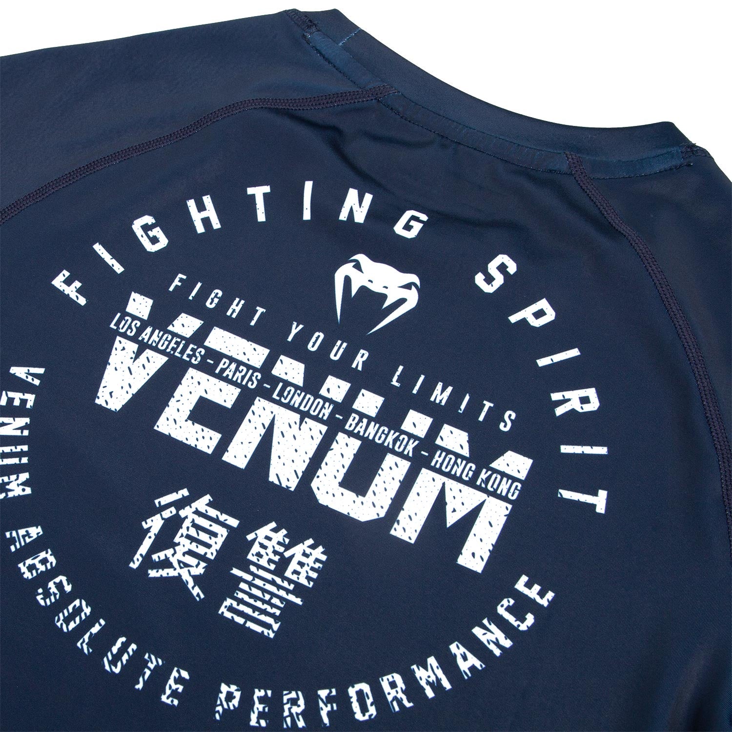 Rashguard Venum Signature - Manches courtes - Bleu Marine/Blanc - Image 6
