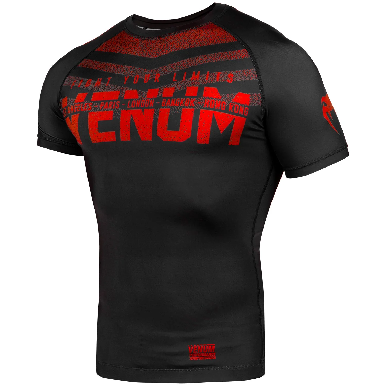 Rashguard Venum Signature - Manches courtes - Noir/Rouge - Image 2