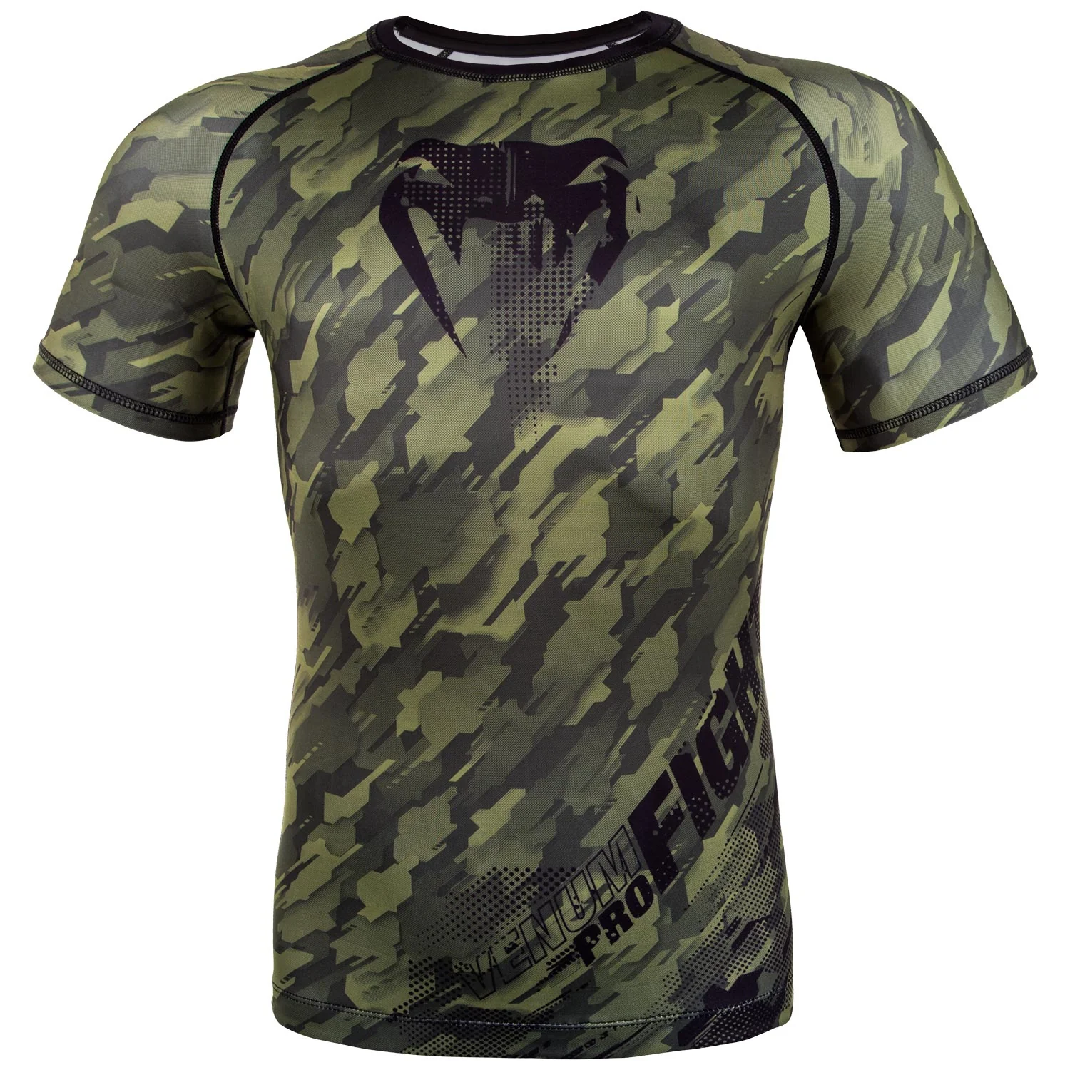 Rashguard Venum Tecmo Manches courtes - Kaki - Exclusivité