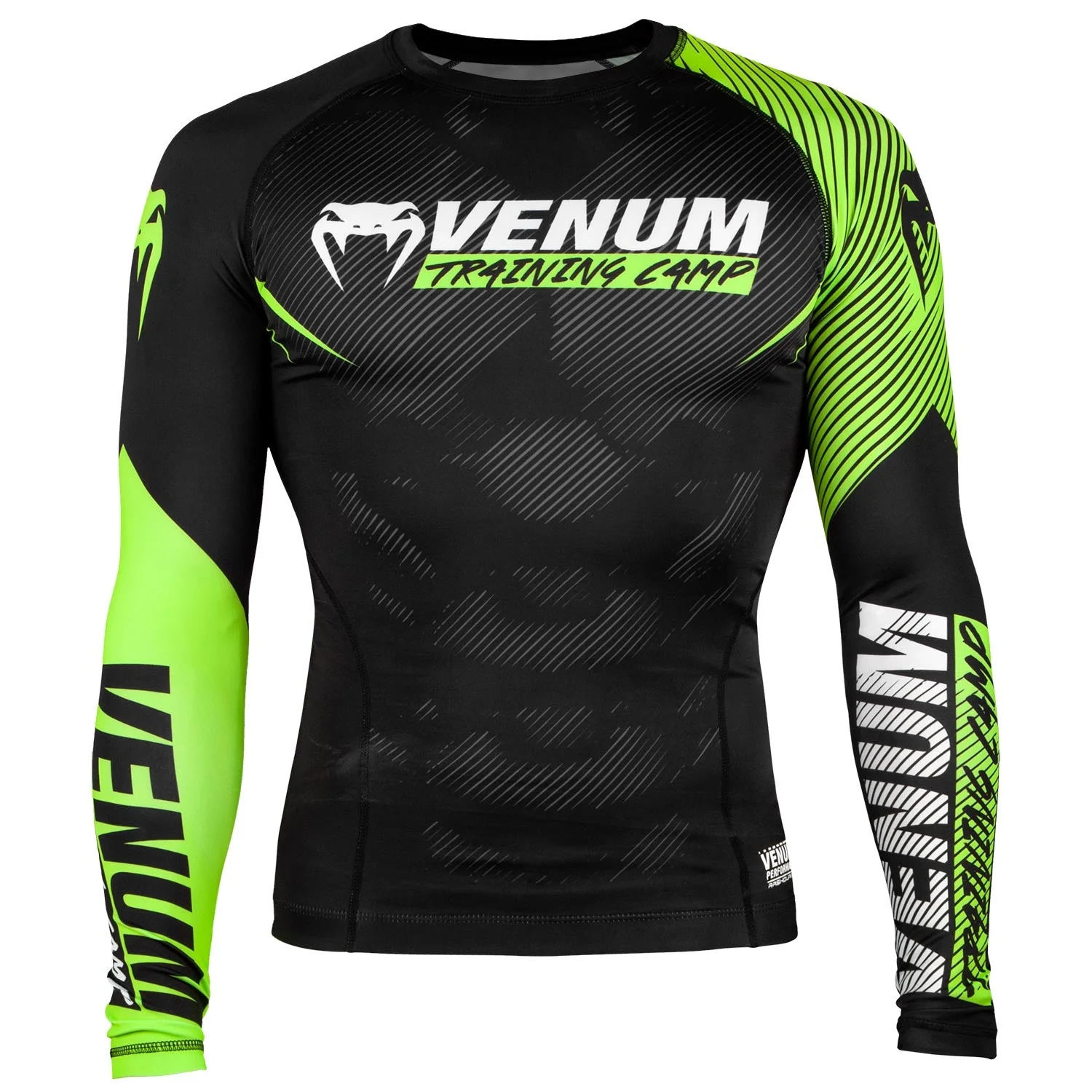 Rashguard Venum Training Camp 2.0 - Manches longues - Noir/Jaune Fluo