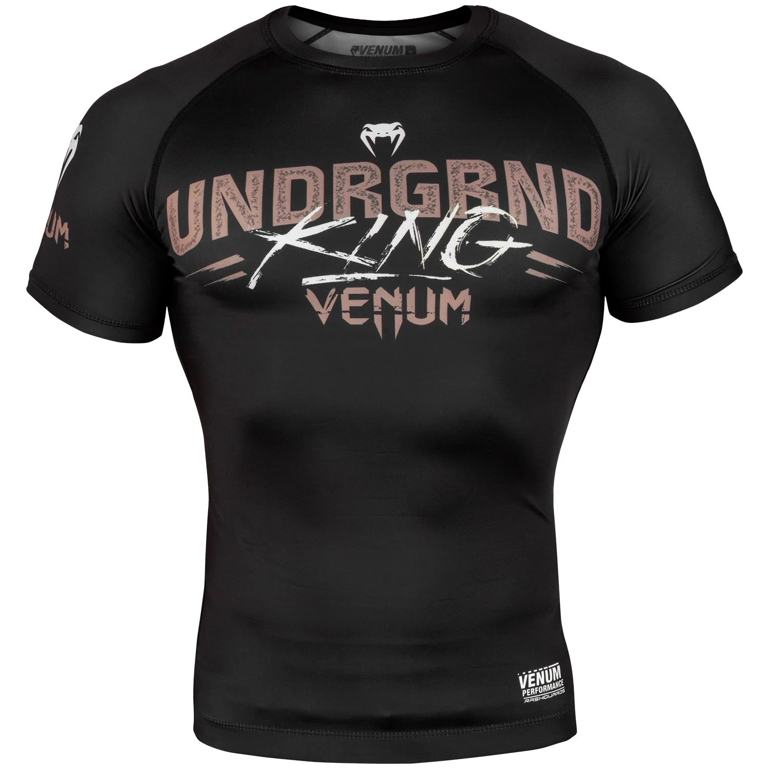 Rashguard Venum Underground King - Manches courtes - Noir/Sable