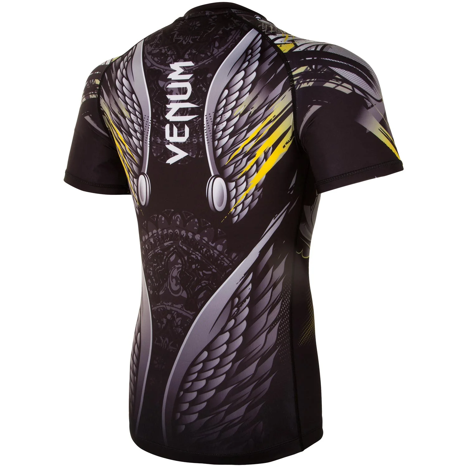 Rashguard Venum Viking 2.0 - Manches Courtes - Noir/Jaune - Image 3