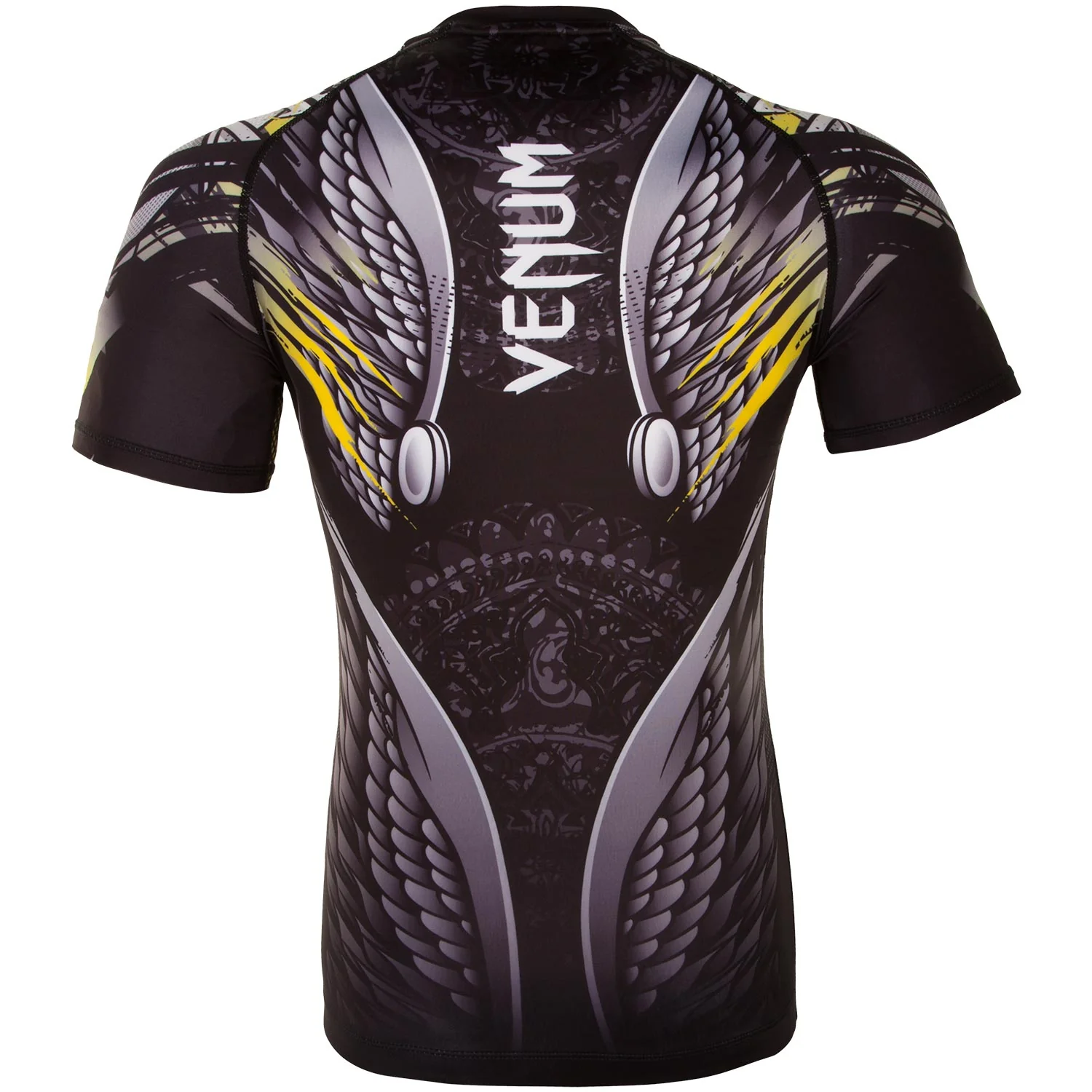 Rashguard Venum Viking 2.0 - Manches Courtes - Noir/Jaune - Image 4