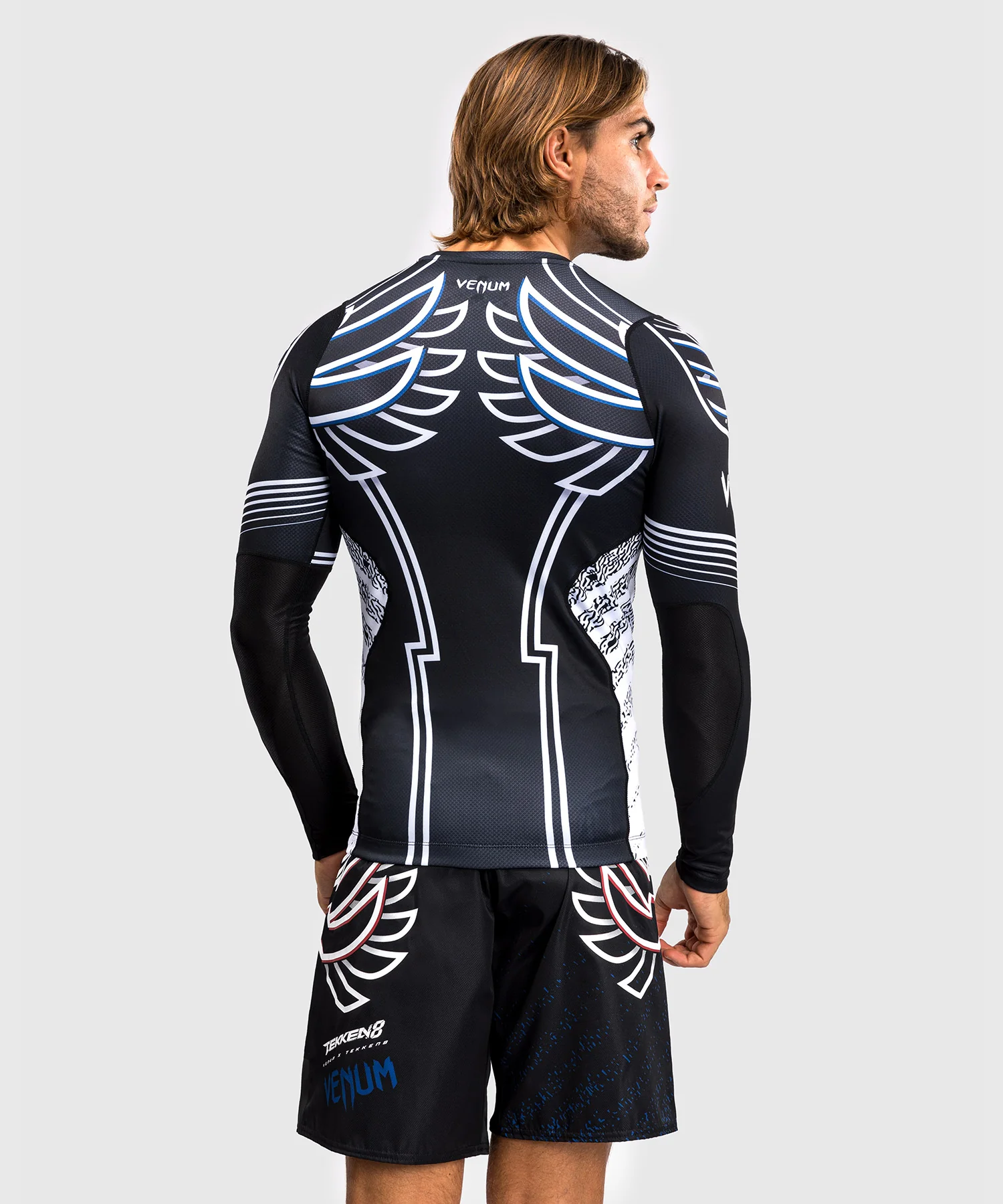 Rashguard Venum x TEKKEN 8 - Jin Kazama - Bleu/Noir/Blanc