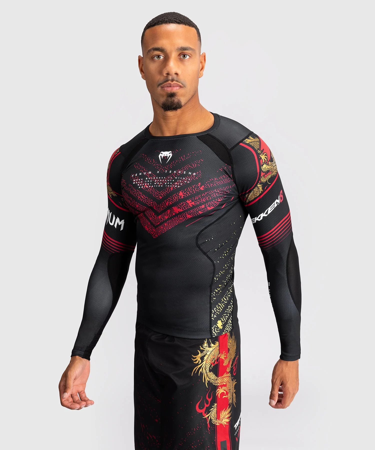 Rashguard Venum x TEKKEN 8 - Marshall Law - Noir/Rouge/Or - Image 3