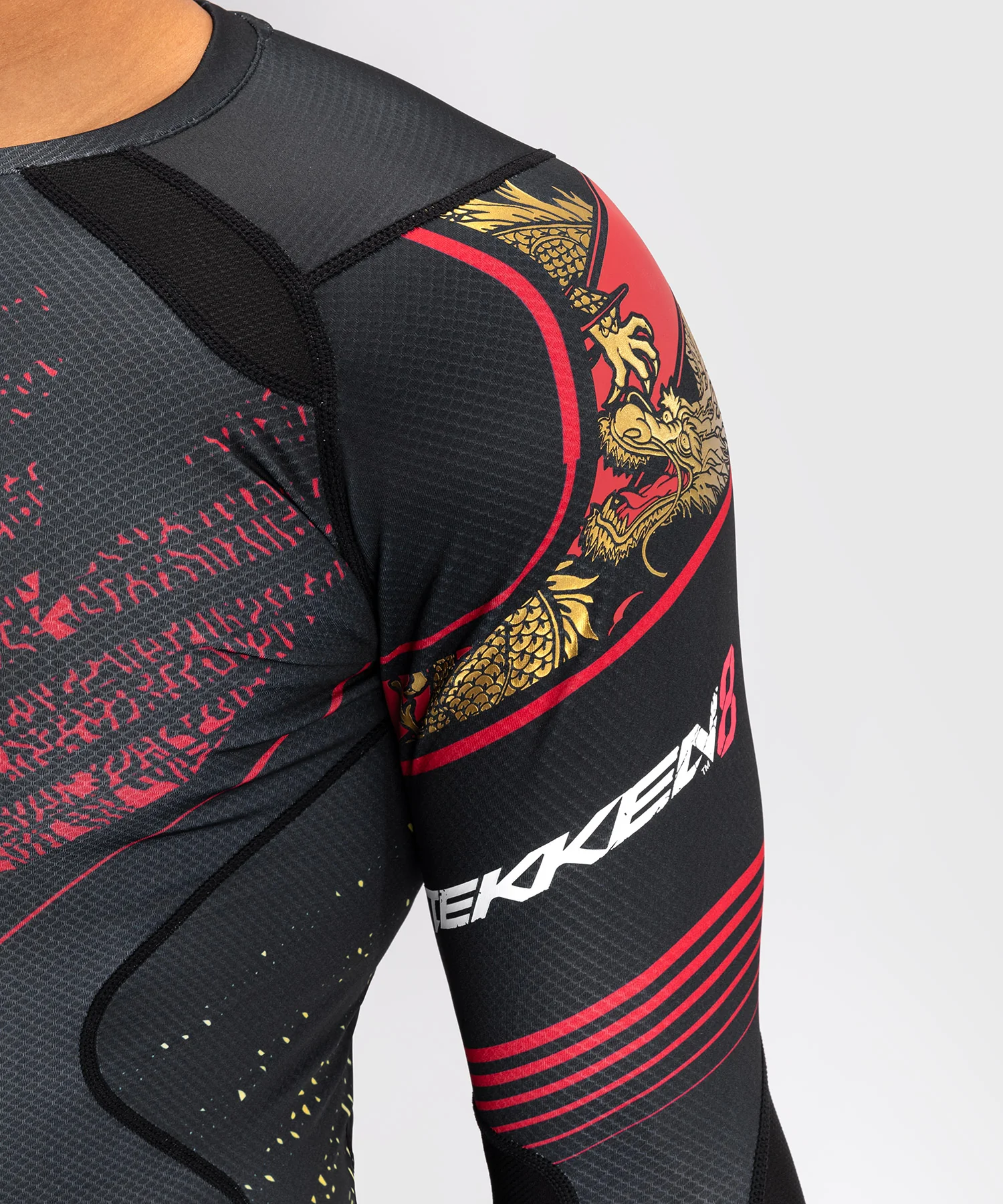 Rashguard Venum x TEKKEN 8 - Marshall Law - Noir/Rouge/Or - Image 6
